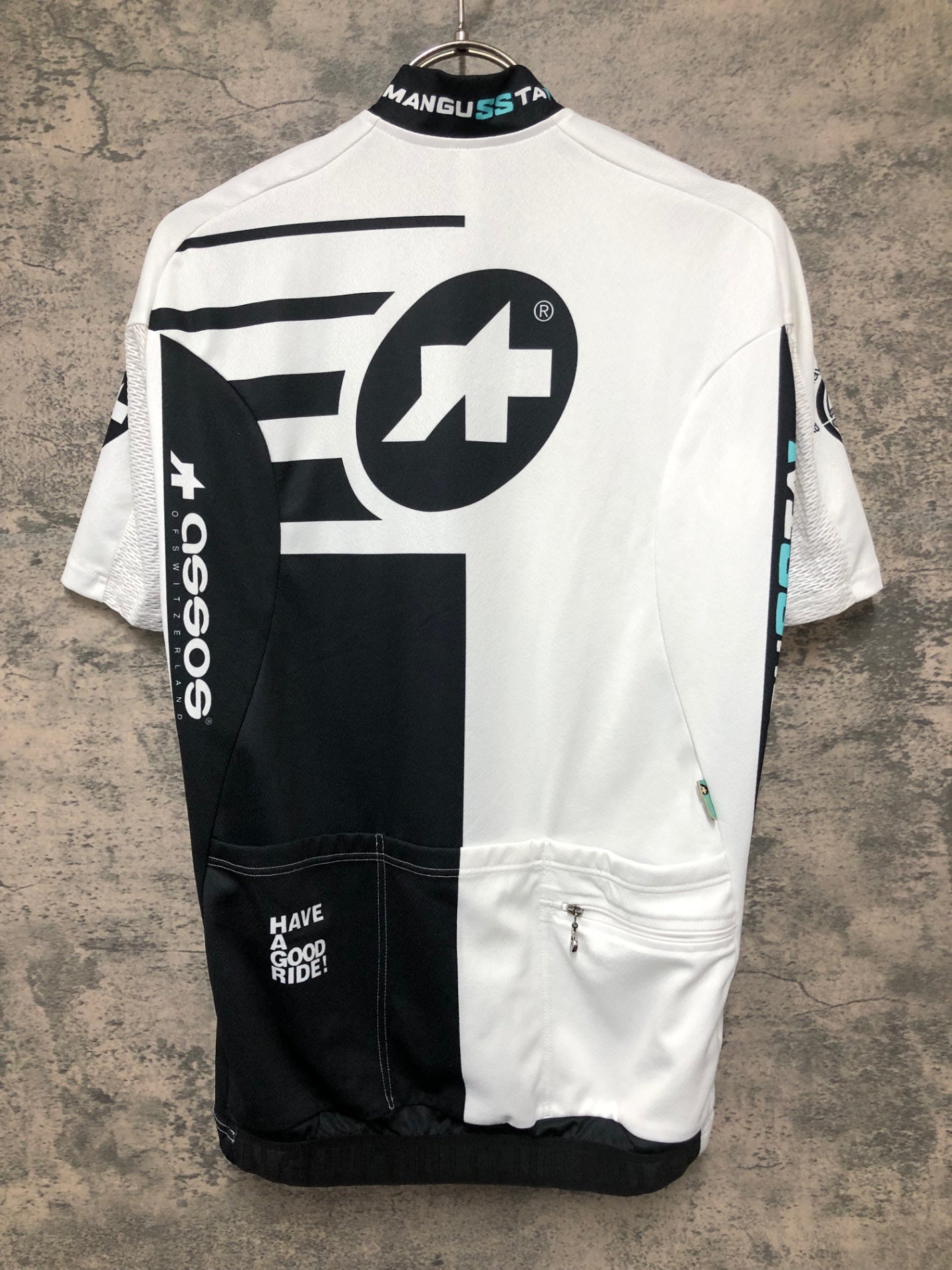 IY233 アソス assos SS mangussta 半袖 サイクルジャージ 白 黒 M