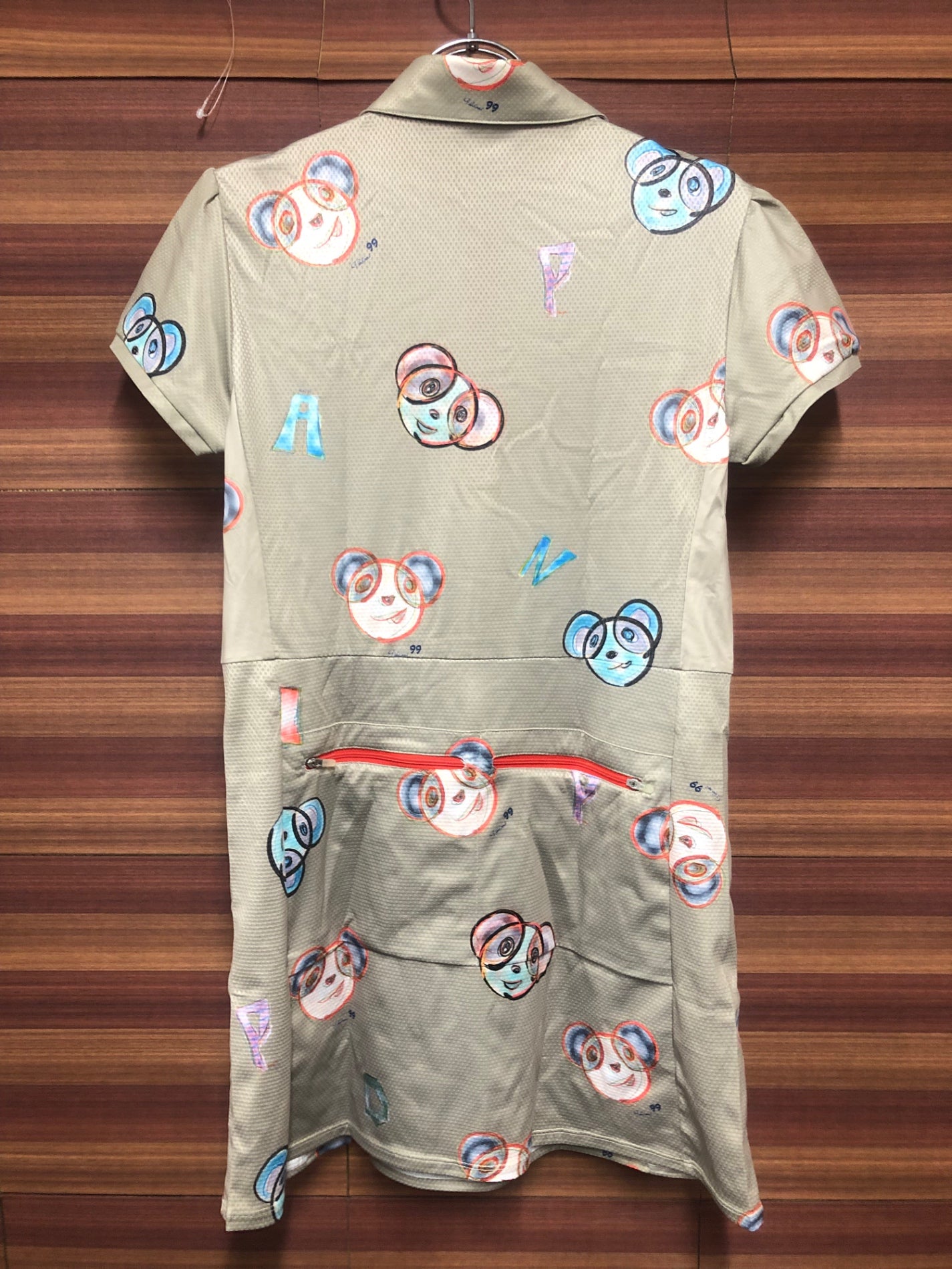 IP989 パンダーニ pandani 半袖 サイクルジャージ ハーフジップ オリーブ L