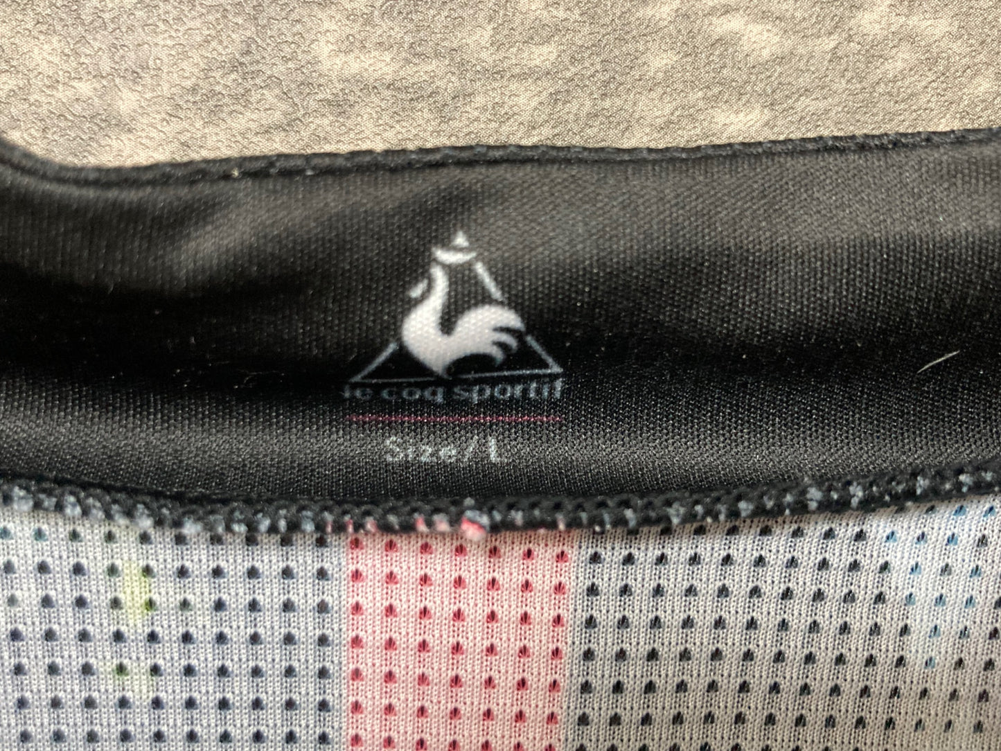 IX956 ルコックスポルティフ le coq sportif 半袖サイクルジャージ 黒 L メッシュ