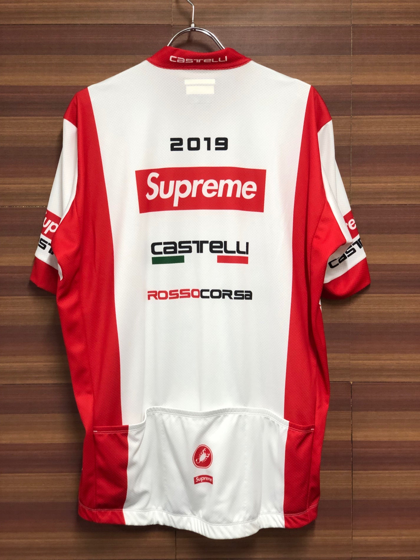 IK564 カステリ CASTELLI SUPREME 半袖サイクルジャージ 白 XLサイズ