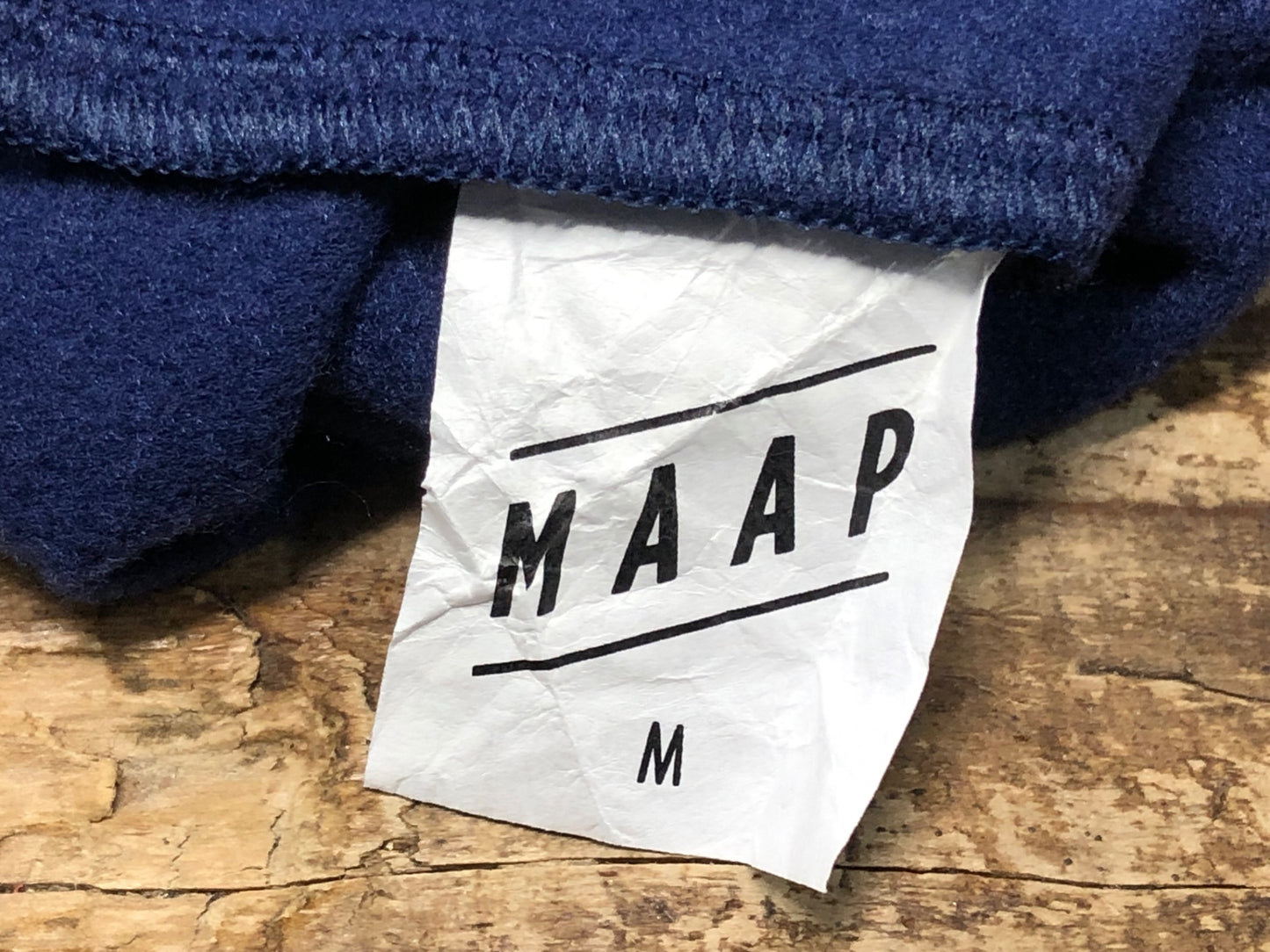 JC071 マープ MAAP アームウォーマー ネイビー M 裏起毛 ※ほつれ