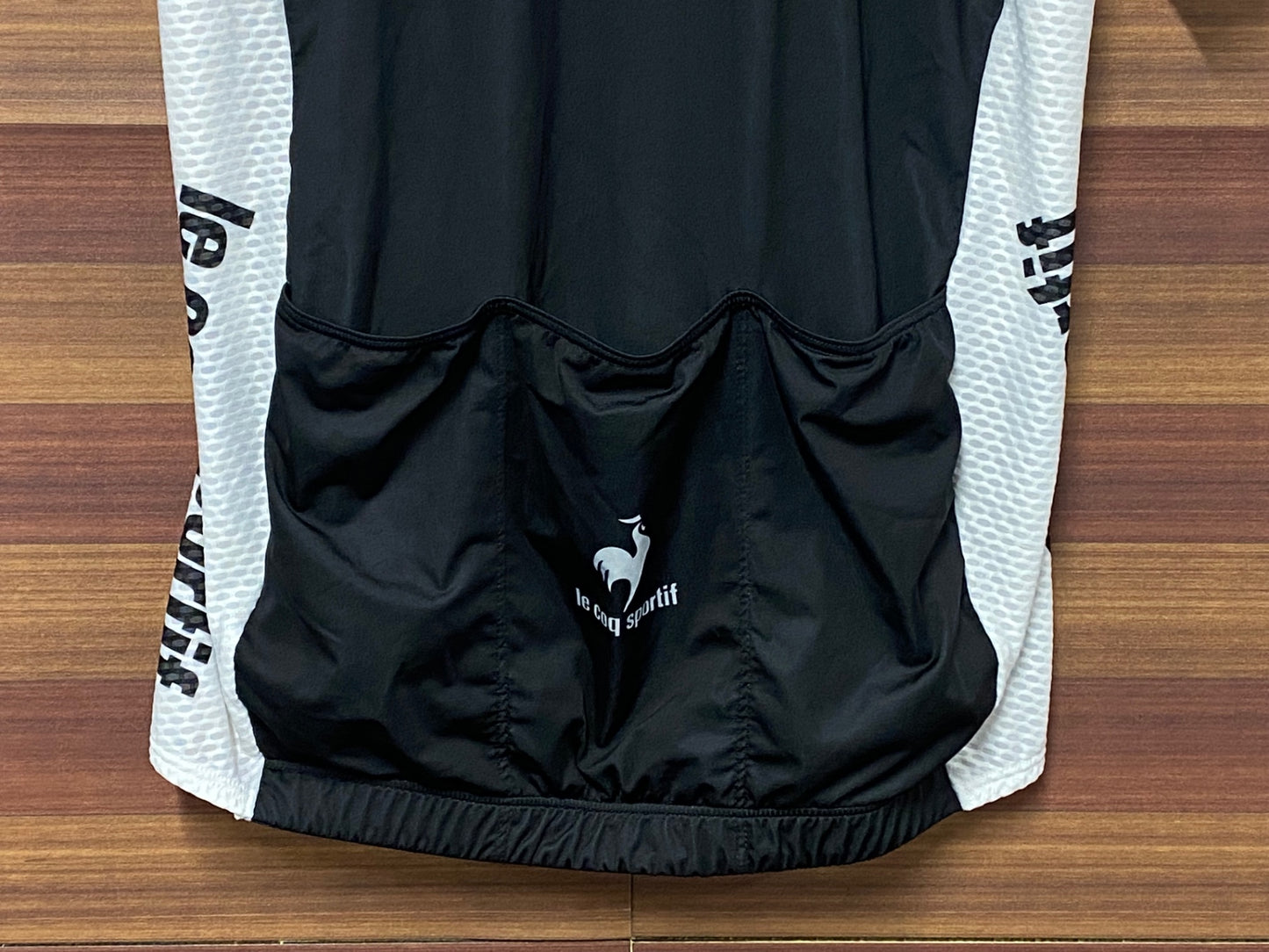 IR628 ルコックスポルティフ le coq sportif 半袖 サイクルジャージ 白 黒 L