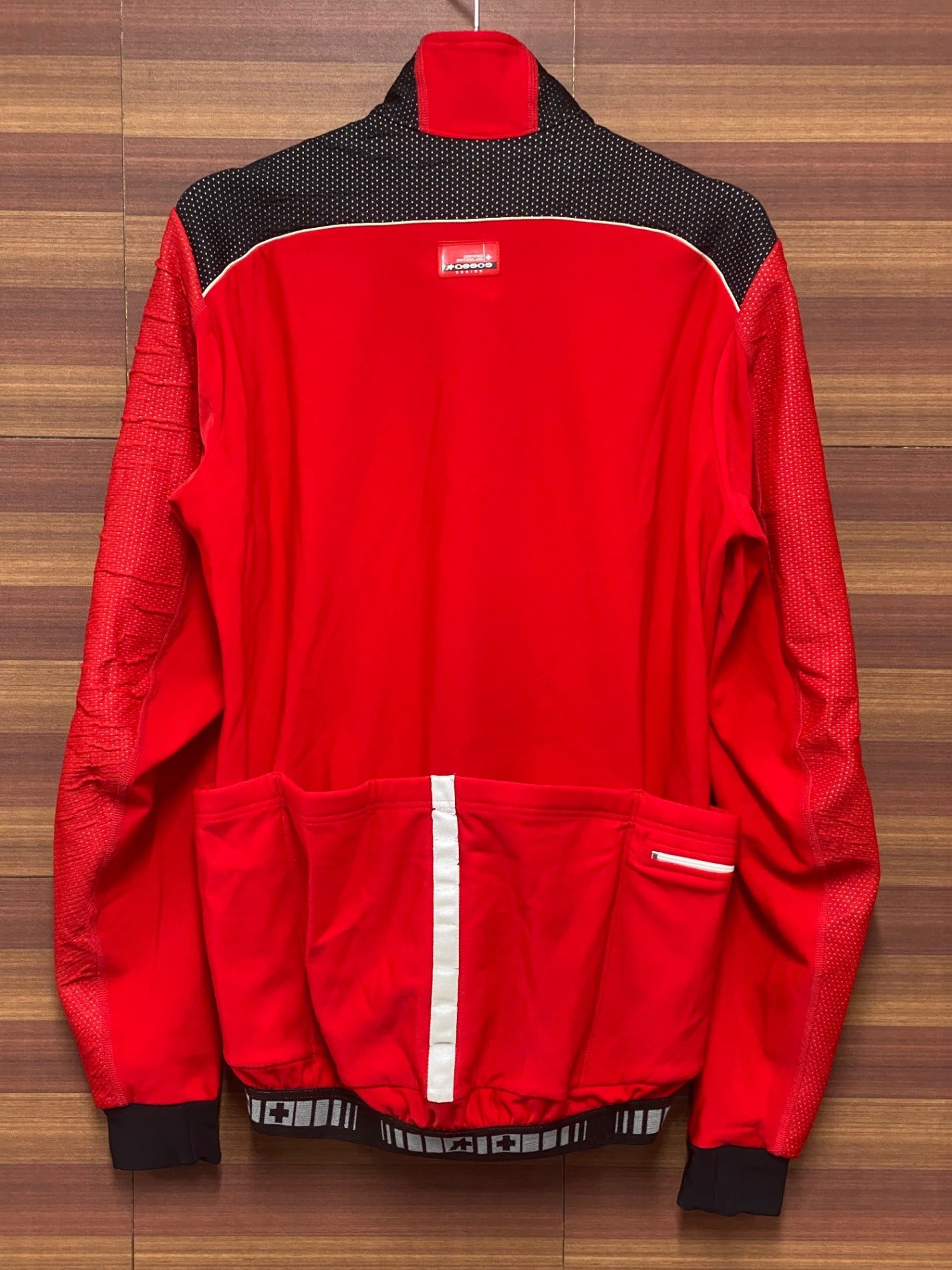HZ397 アソス Assos ジャケット ウインドブレーク 裏起毛 赤 M