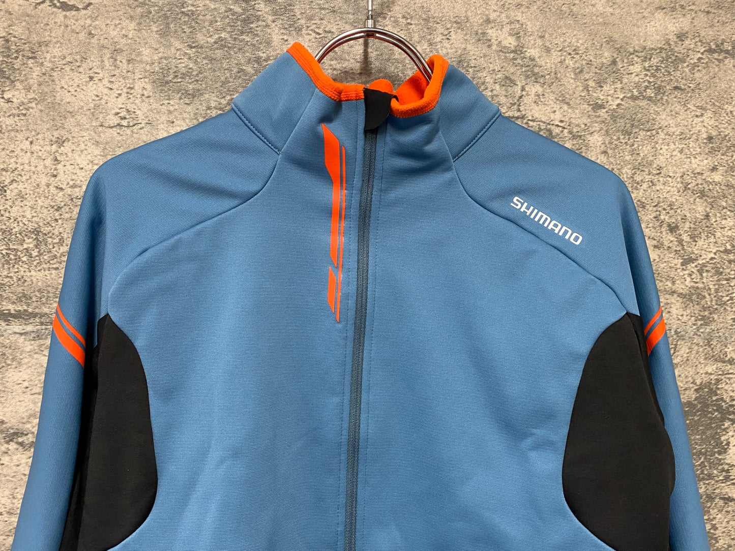 IV503 シマノ SHIMANO 長袖 サイクルジャージ 水色 黒 L 裏起毛