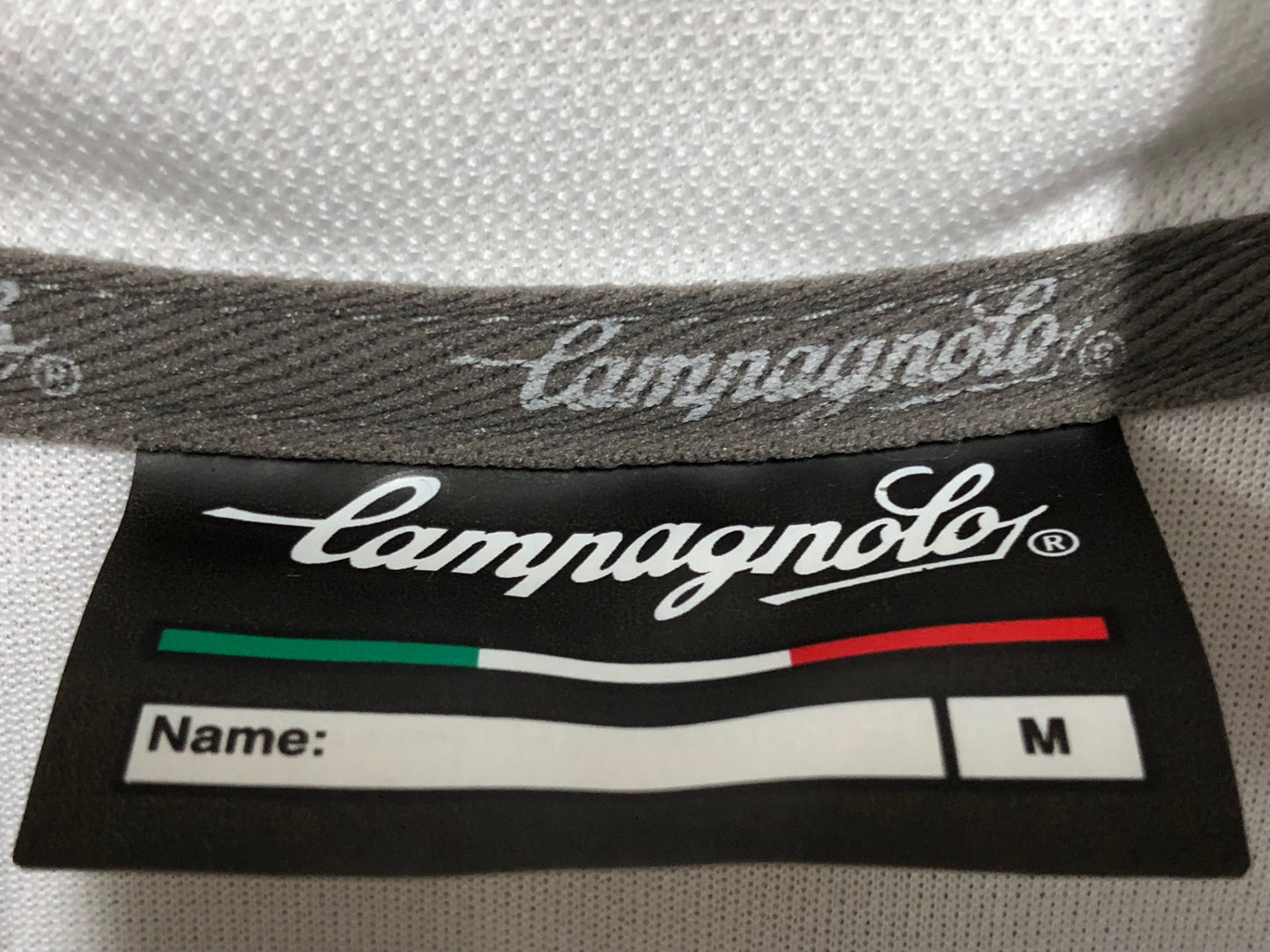 IJ809 カンパニョーロ CAMPAGNOLO 半袖 サイクルジャージ M 白