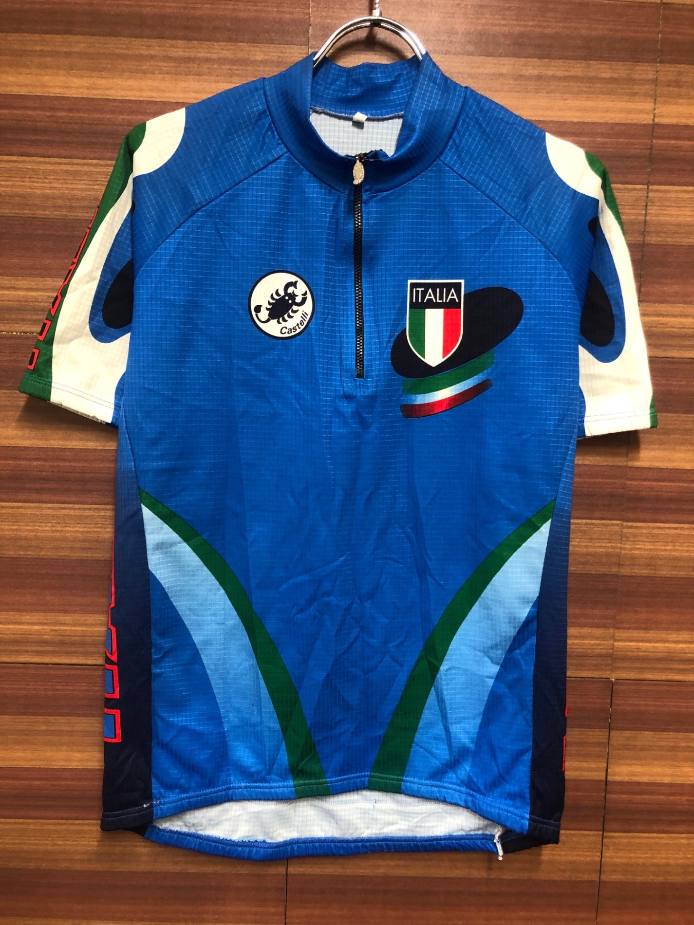 IF391 カステリ castelli 半袖サイクルジャージ ITALIA 青 M ビンテージ – BICI AMORE EQ STORE