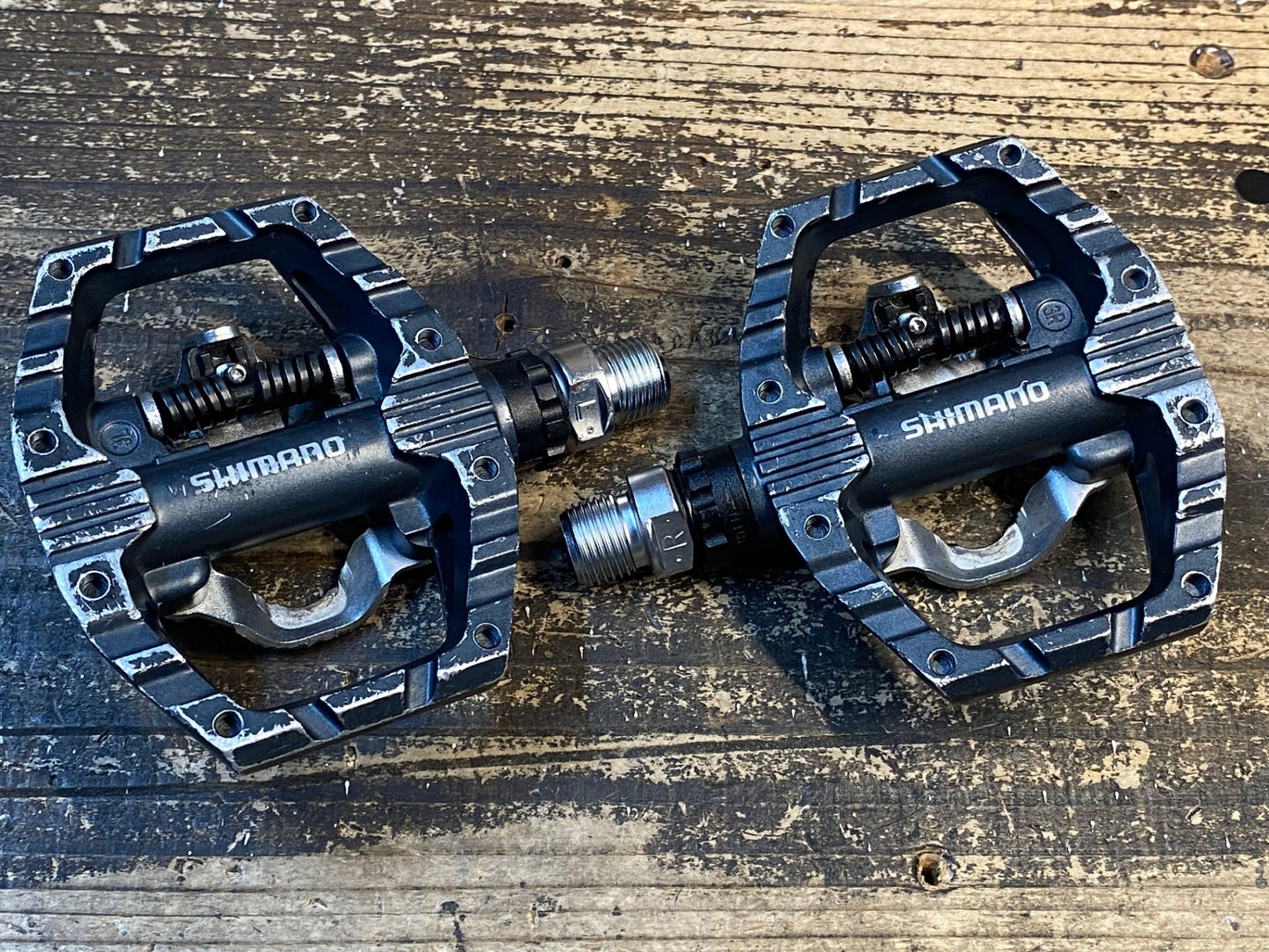 JD146 シマノ SHIMANO PD-EH500 ビンディングペダル 片面フラット ピン欠品