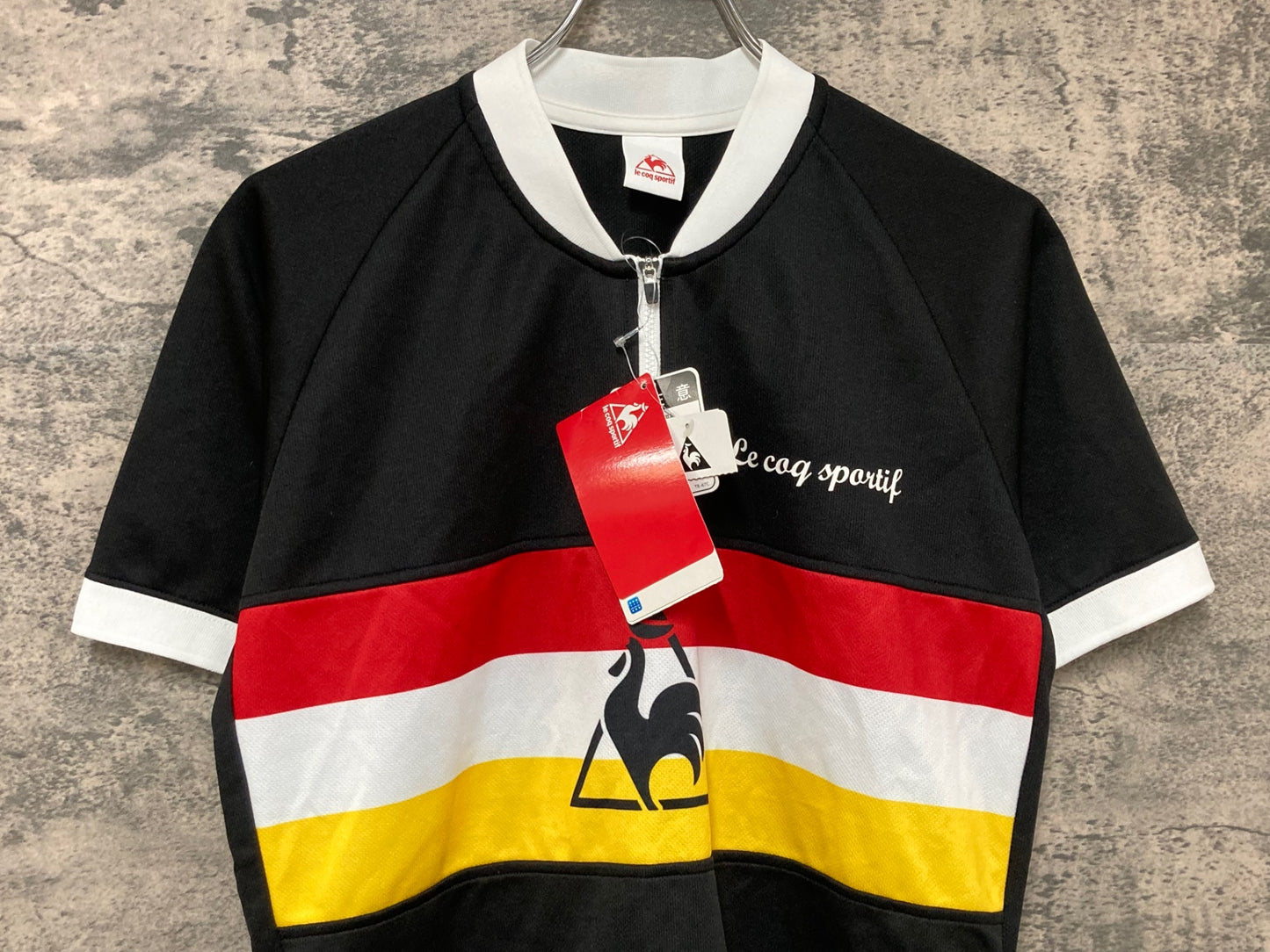 IX954 ルコックスポルティフ le coq sportif 半袖サイクルジャージ 黒 M