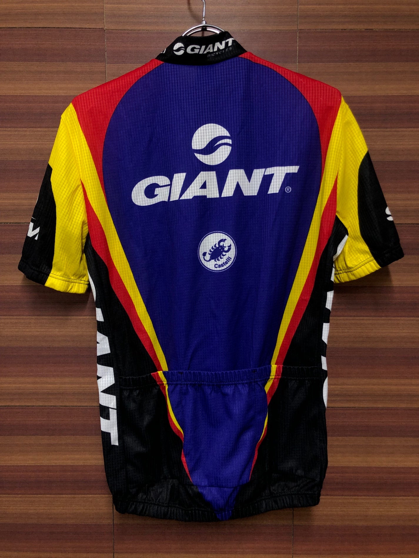 IL768 カステリ Castelli 半袖 サイクルジャージ 紫 黒 M ハーフジップ GIANT