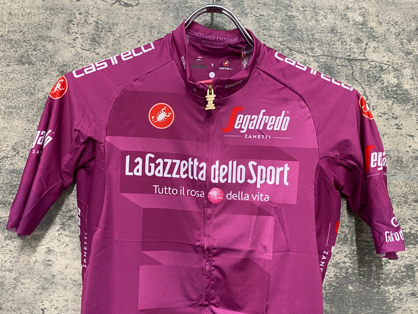 IY886 カステリ CASTELLI 半袖 サイクルジャージ 紫 M Giro d'Italia