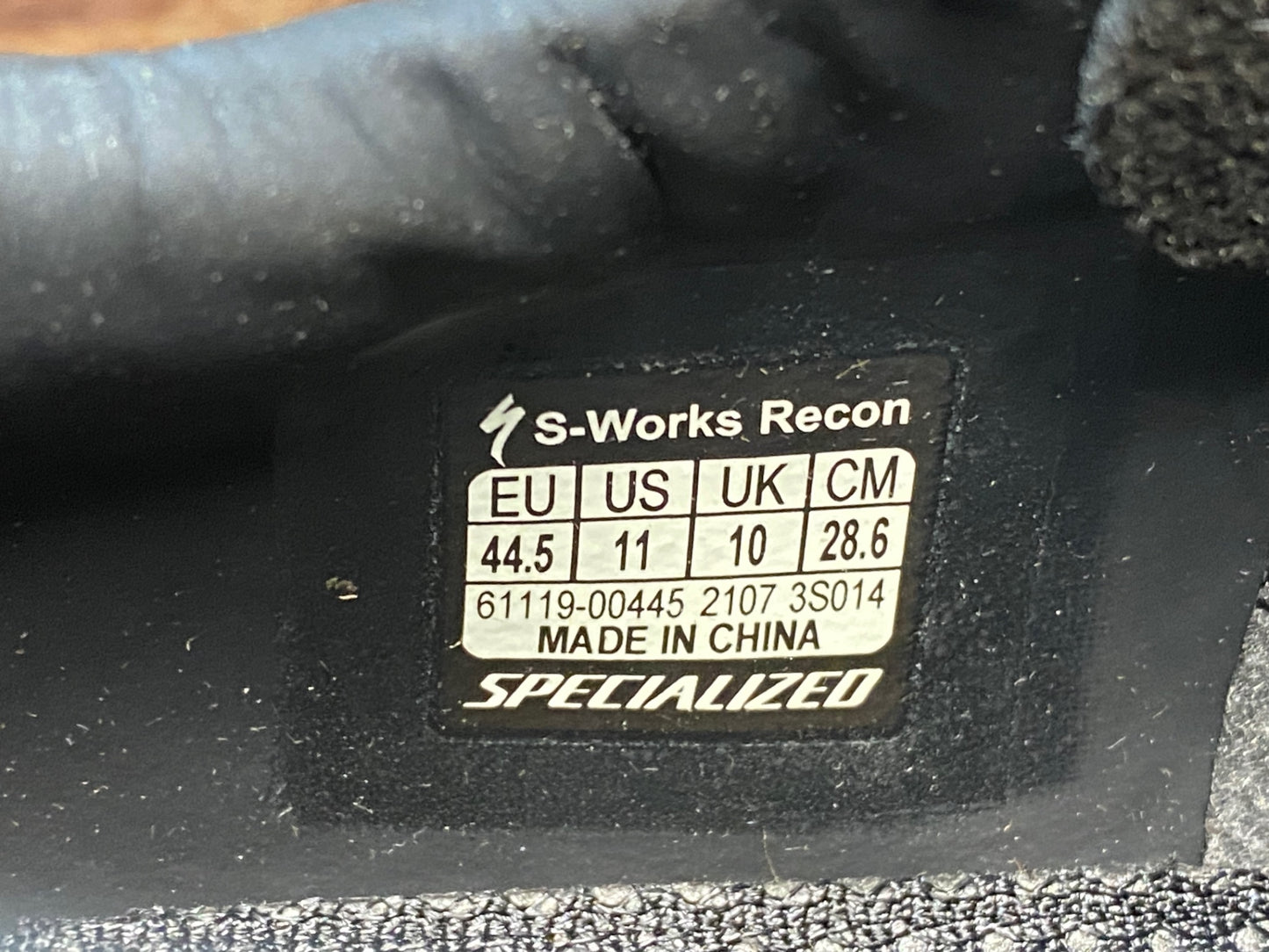 IN781 スペシャライズド SPECIALIZED S-WORKS レーコン RECON SHOE BLK ビンディングシューズ SPD EU44.5