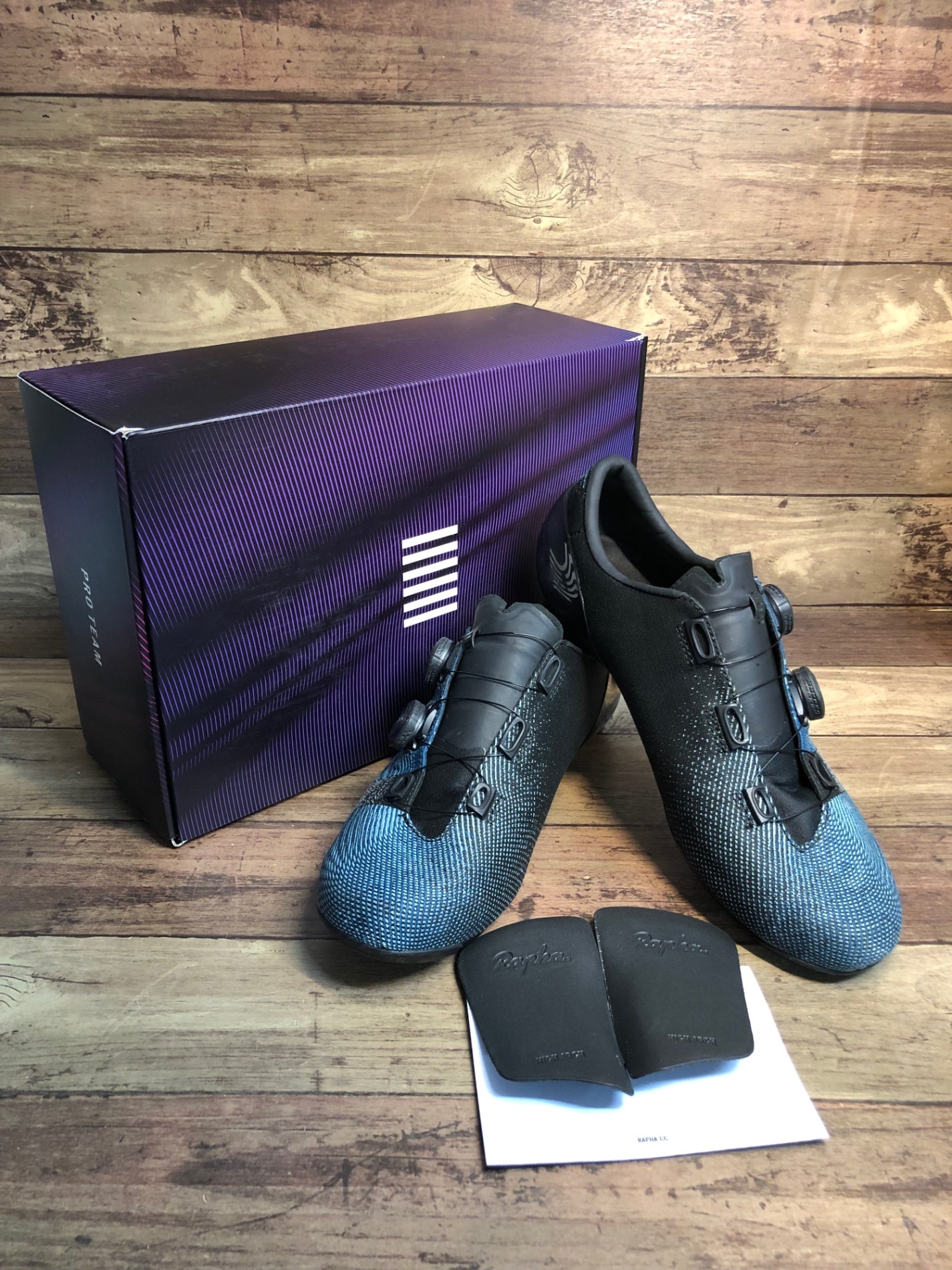 IE953 ラファ Rapha プロチームシューズ PRO TEAM SHOES ビンディングシューズ EU44 紺 ※ソール傷