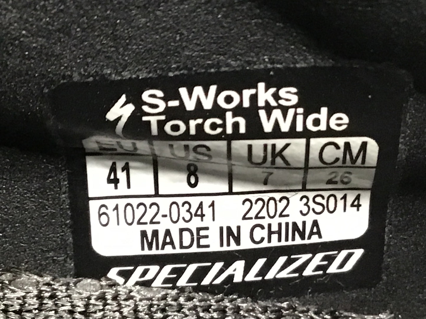 II946 スペシャライズド SPECIALIZED エスワークス S-WORKS TORCH RD ビンディングシューズ 黒 WIDE EU41 SPD-SL