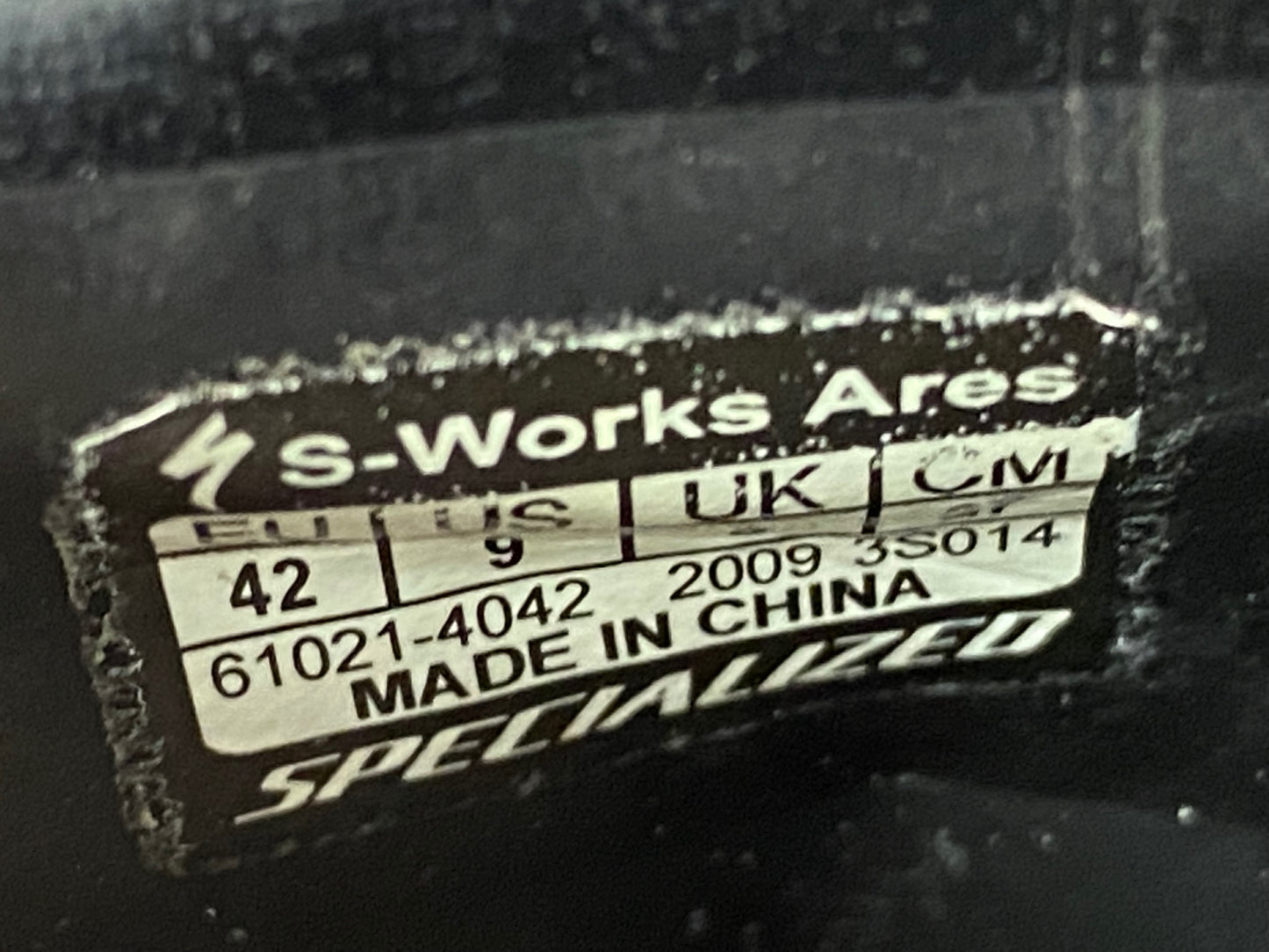 IY085 スペシャライズド SPECIALIZED S-WORKS Ares ビンディングシューズ SPD-SL EU42 黒 ※ソールの傷多め