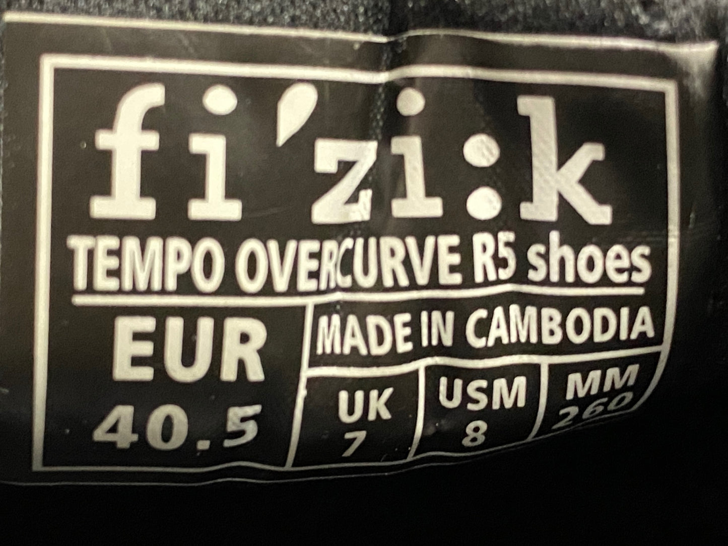 IS777 フィジーク fizik テンポ TEMPO OVERCURVE R5 ビンディングシューズ EU40.5 ガンメタ