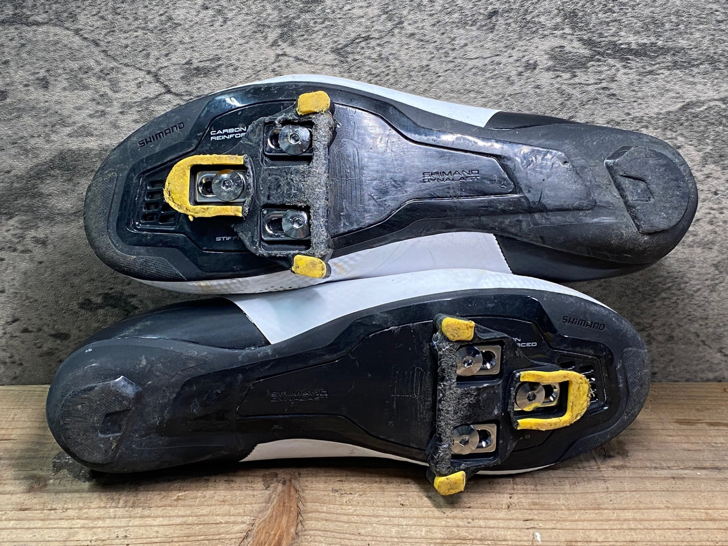 IW423 シマノ SHIMANO RC5 SHRC502M W01 S ビンディングシューズ SPD-SL 白 EU42 BOA ※ガリ傷