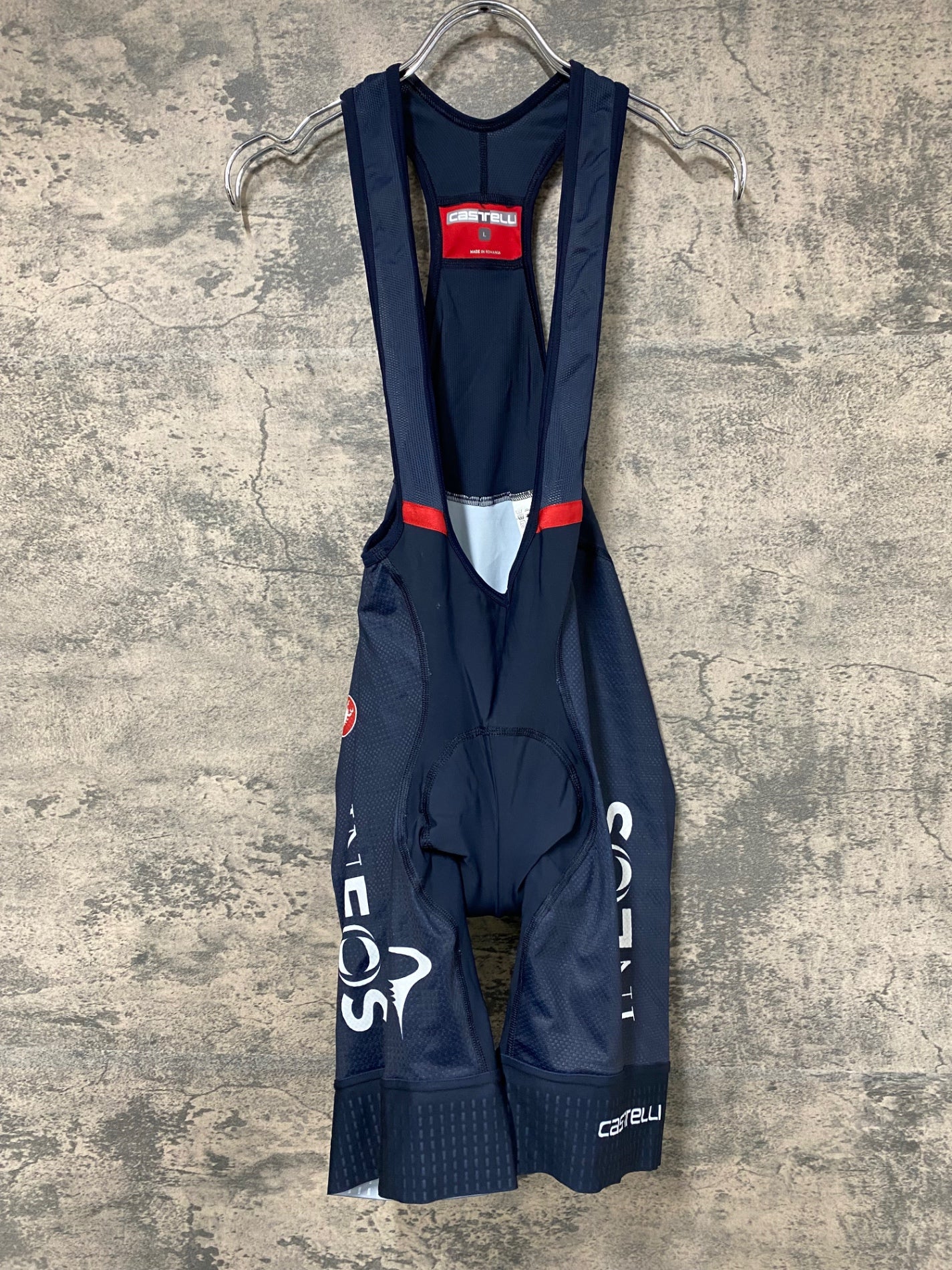 IY446 カステリ CASTELLI 半袖 サイクルジャージ ビブショーツ 上下セット 黒 L INEOS GRENADIERS