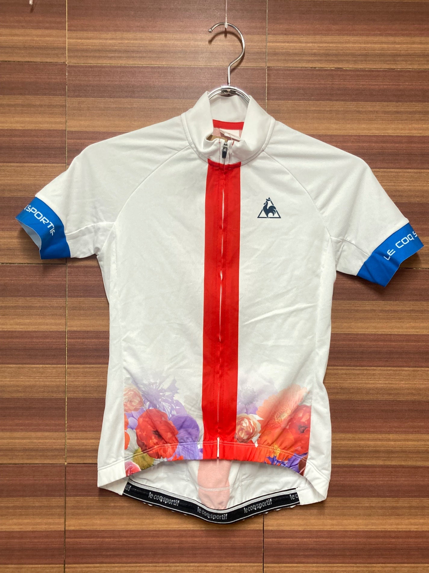 HS061 ルコックスポルティフ le coq sportif 半袖 サイクルジャージ 白青赤 M – BICI AMORE EQ STORE