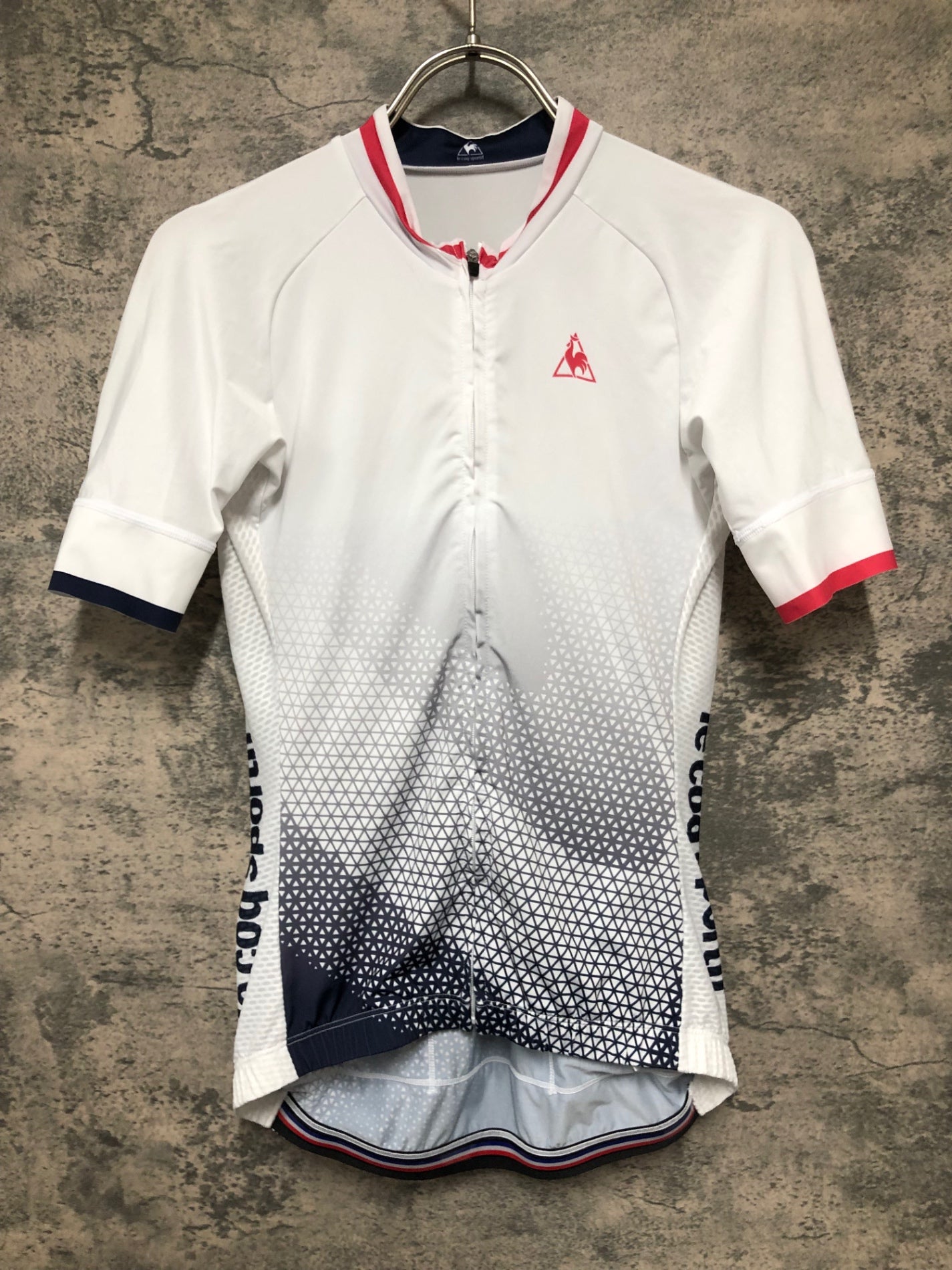 IY174 ルコックスポルティフ le coq sportif 半袖 サイクルジャージ 白 L