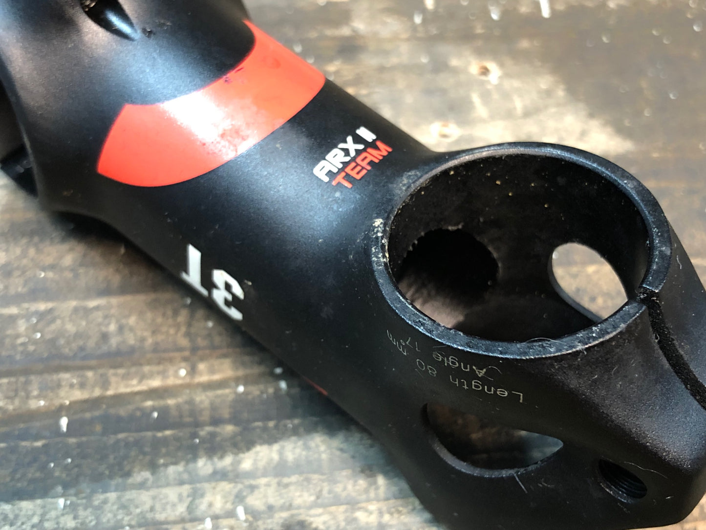 IP580 3T ARX ⅡTEAM アルミ ステム 黒 赤 80mm Φ31.8 OS 17°