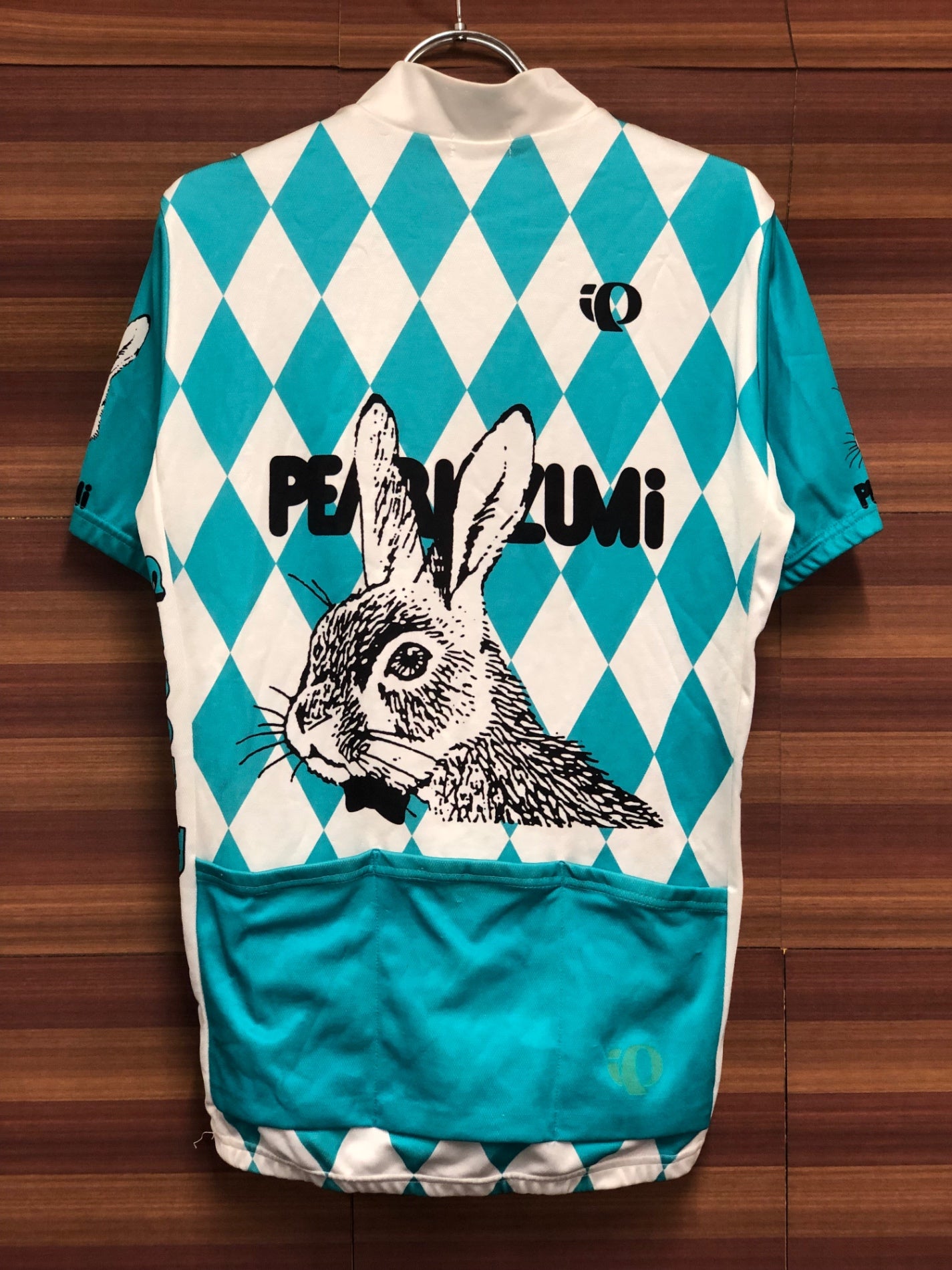 IQ442 パールイズミ PEARL iZUMi 半袖 サイクルジャージ 白水色 うさぎ Lサイズ