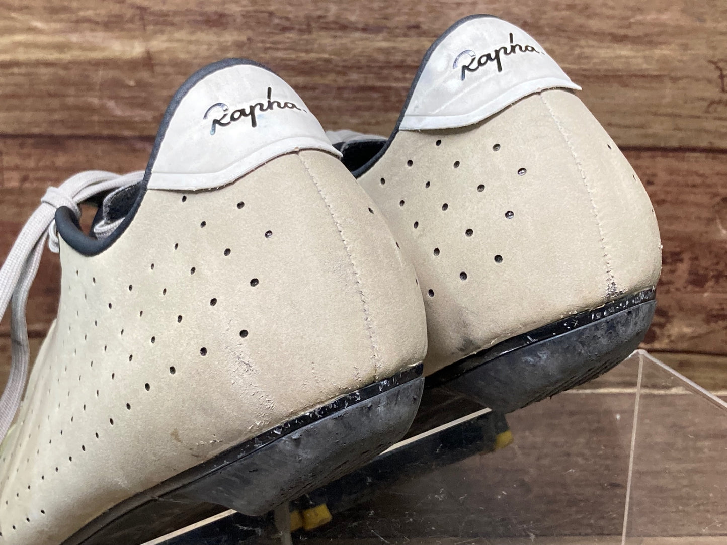 IO194 ラファ Rapha CLASSIC SHOES ビンディングシューズ 茶 ガリ傷 汚れ