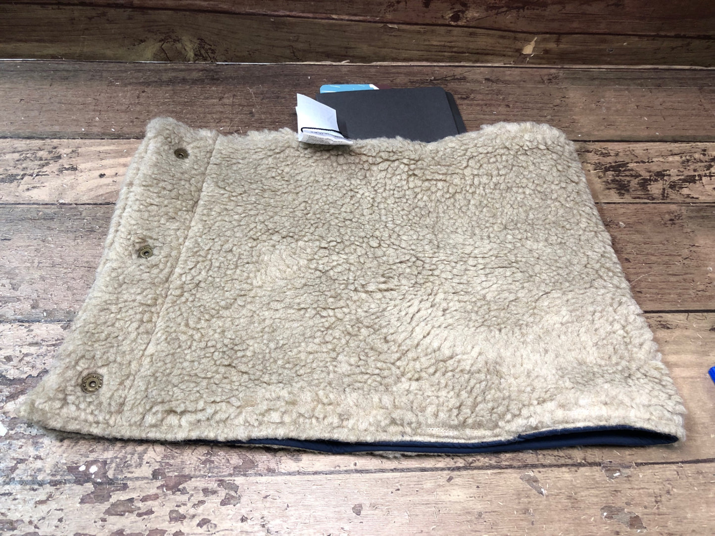 IH407 カペルミュール kapelmuur 裏ボア ネックウォーマー 紺 ONE SIZE