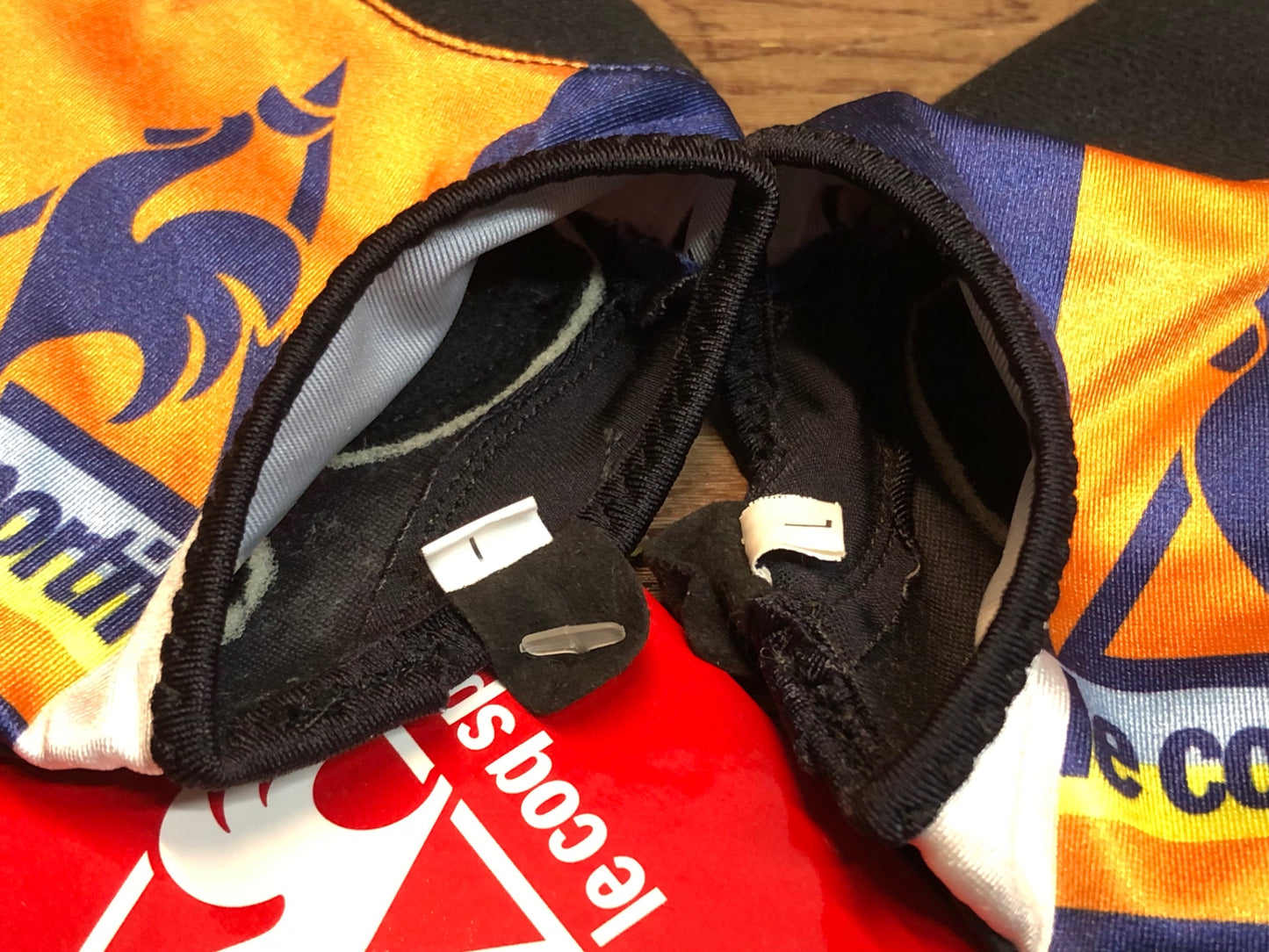 II788 ルコックスポルティフ le coq sportif グローブ 指切り オレンジ Lサイズ ※タグ付き