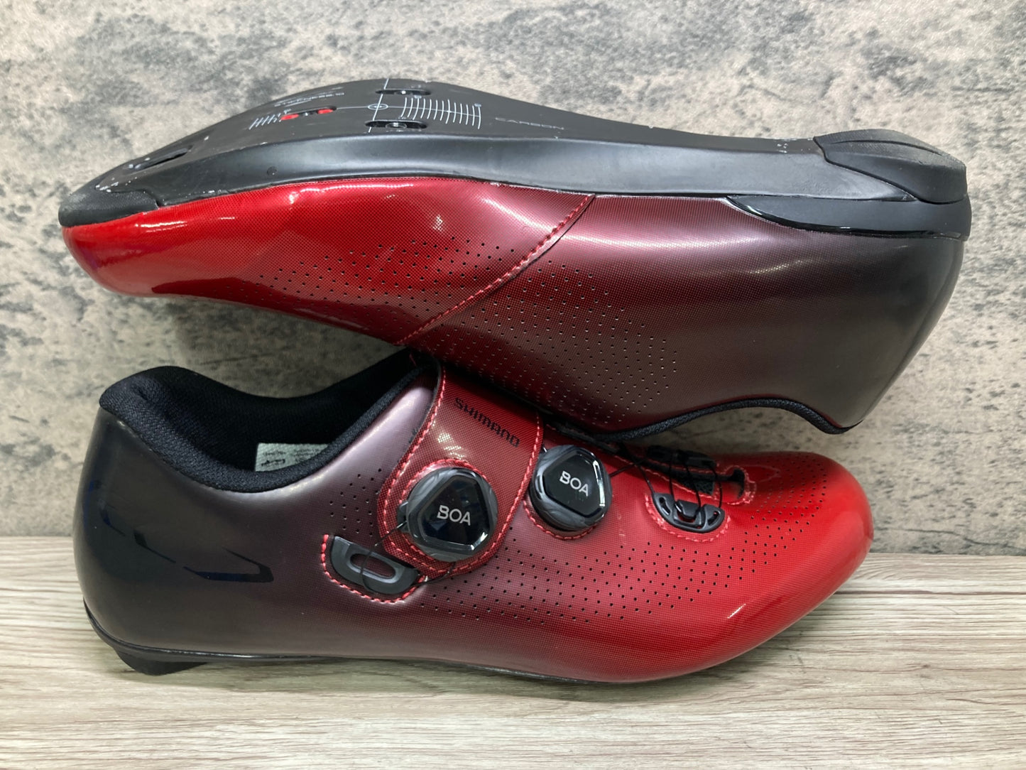 JA815 シマノ SHIMANO RC7 SHRC701M ビンディングシューズ 赤黒 EU45 SPD-SL
