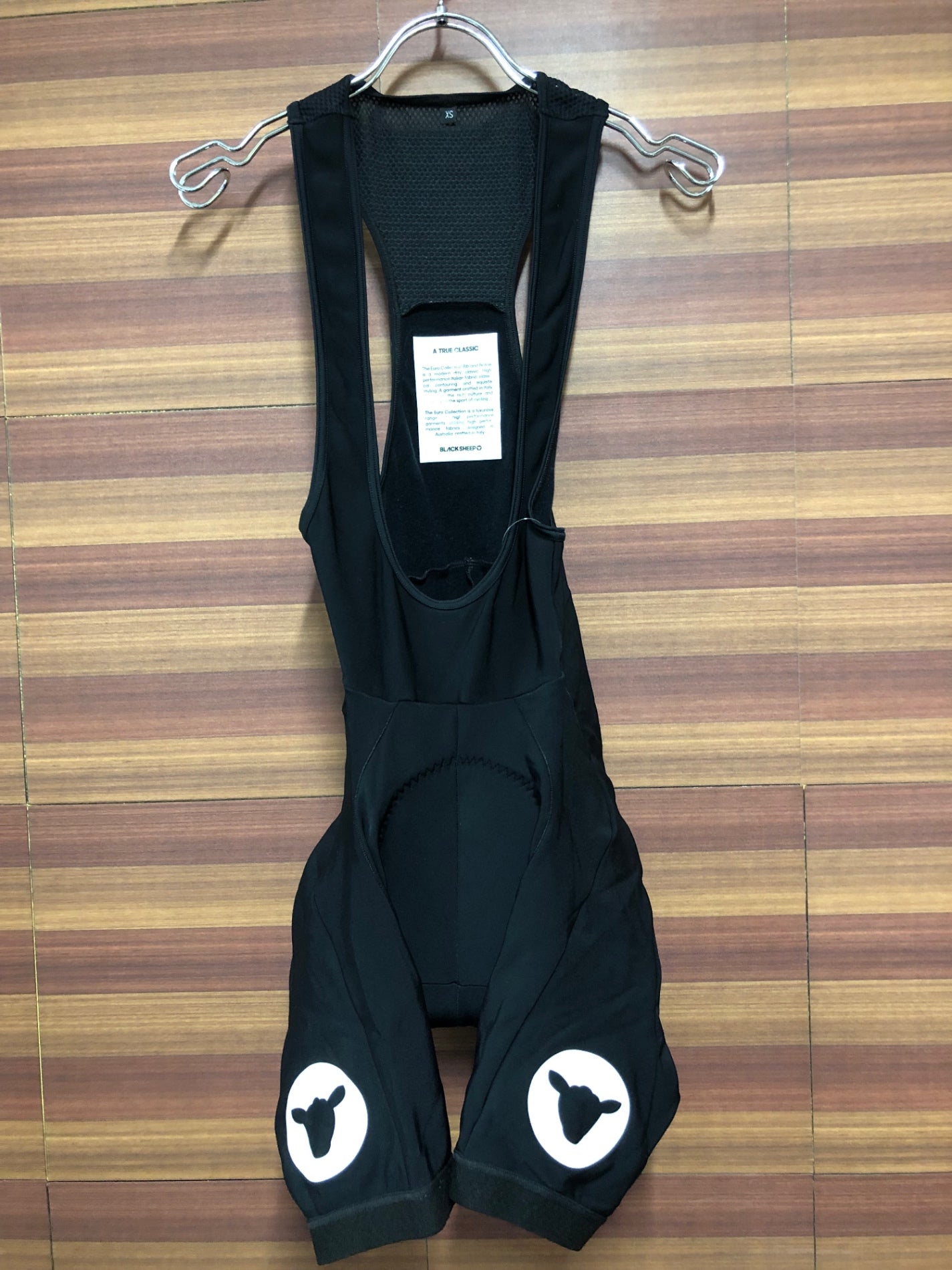 IB791 ブラックシープ BLACK SHEEP サーマルビブショーツ THERMAL BIB SHORT 黒 XS 裏起毛