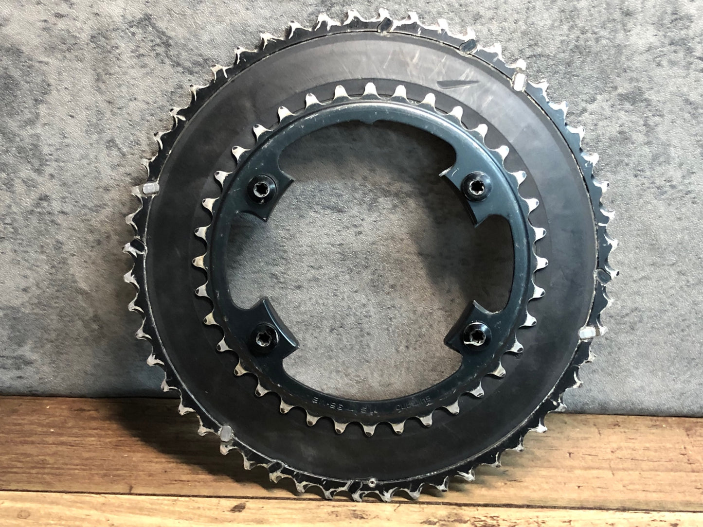 IP304 シマノ SHIMANO アルテグラ ULTEGRA FC-6800 チェーンリング 52/36T セット ※歯の摩耗大 ジャンク