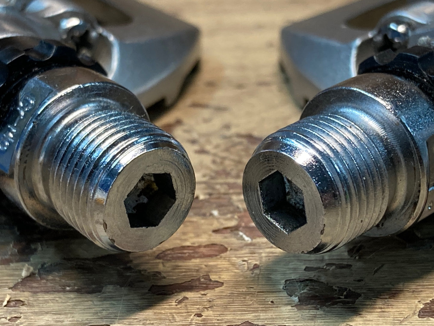 IK983 シマノ SHIMANO PD-A530 ビンディングペダル SPD 片面フラット シルバー