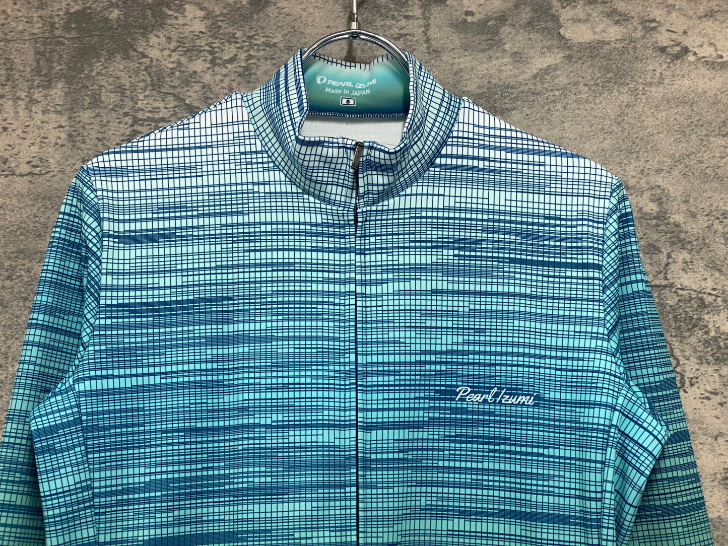 IZ217 パールイズミ PEARL iZUMi 長袖 サイクルジャージ ミントグリーン 白 S 裏起毛