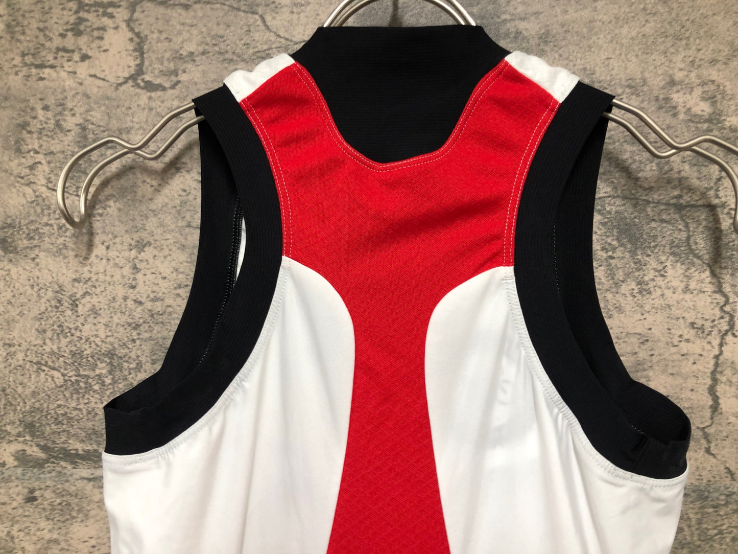 IY236 アソス assos nS.SUPERLEGGERA ノースリーブ サイクルジャージ 白 赤 M レディース