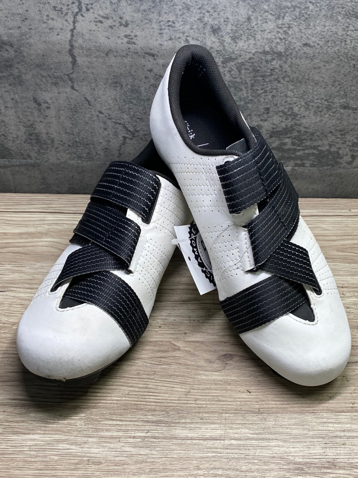 JD173 フィジーク fizik TEMPO R5 POWERSTRAP SHOES ビンディングシューズ 白 SPD-SL EU41