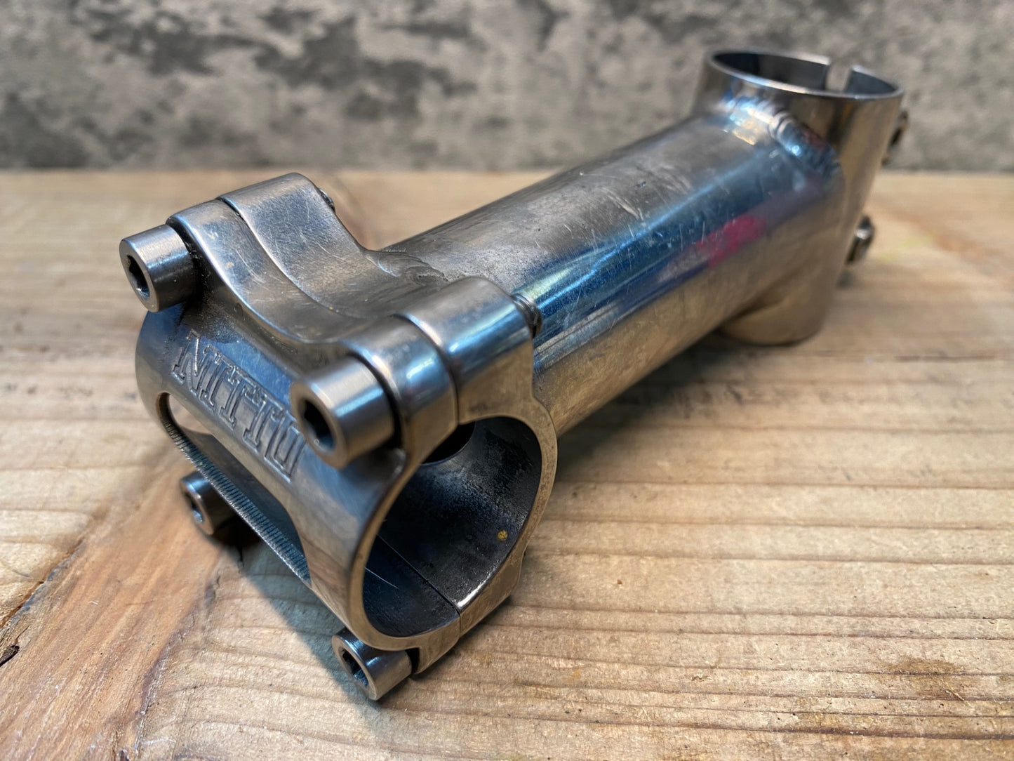 IN899 日東 NITTO TR-83 TITAN チタン ステム シルバー 90mm Φ26.0 OS