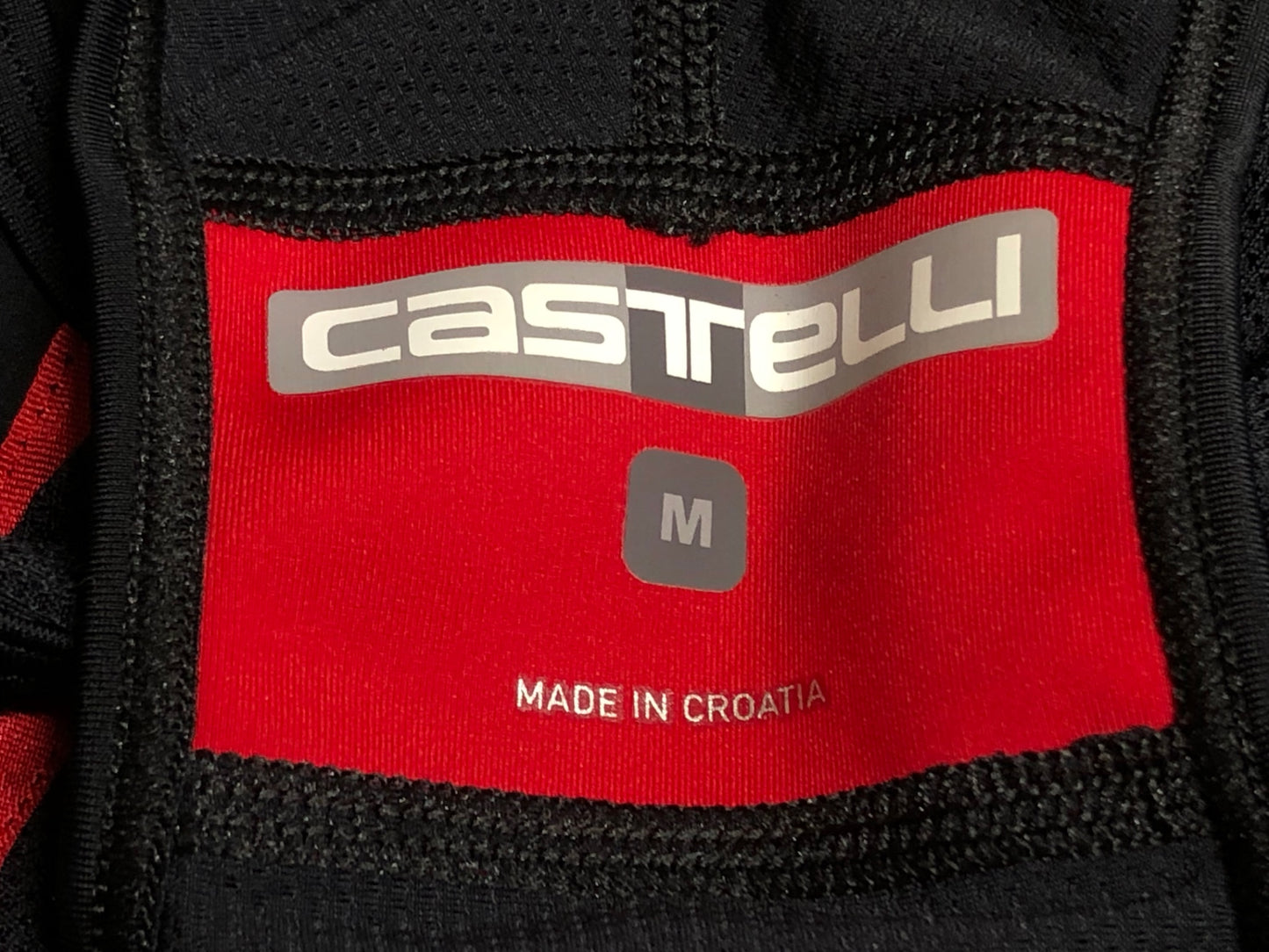IQ520 カステリ CASTELLI ビブショーツ 黒 赤 M