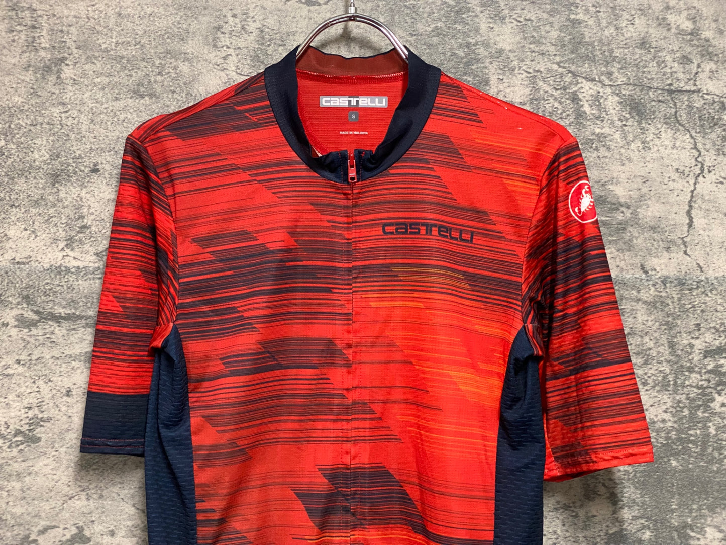 JD790 カステリ CASTELLI RAPIDO JERSEY 半袖 サイクルジャージ 赤 S