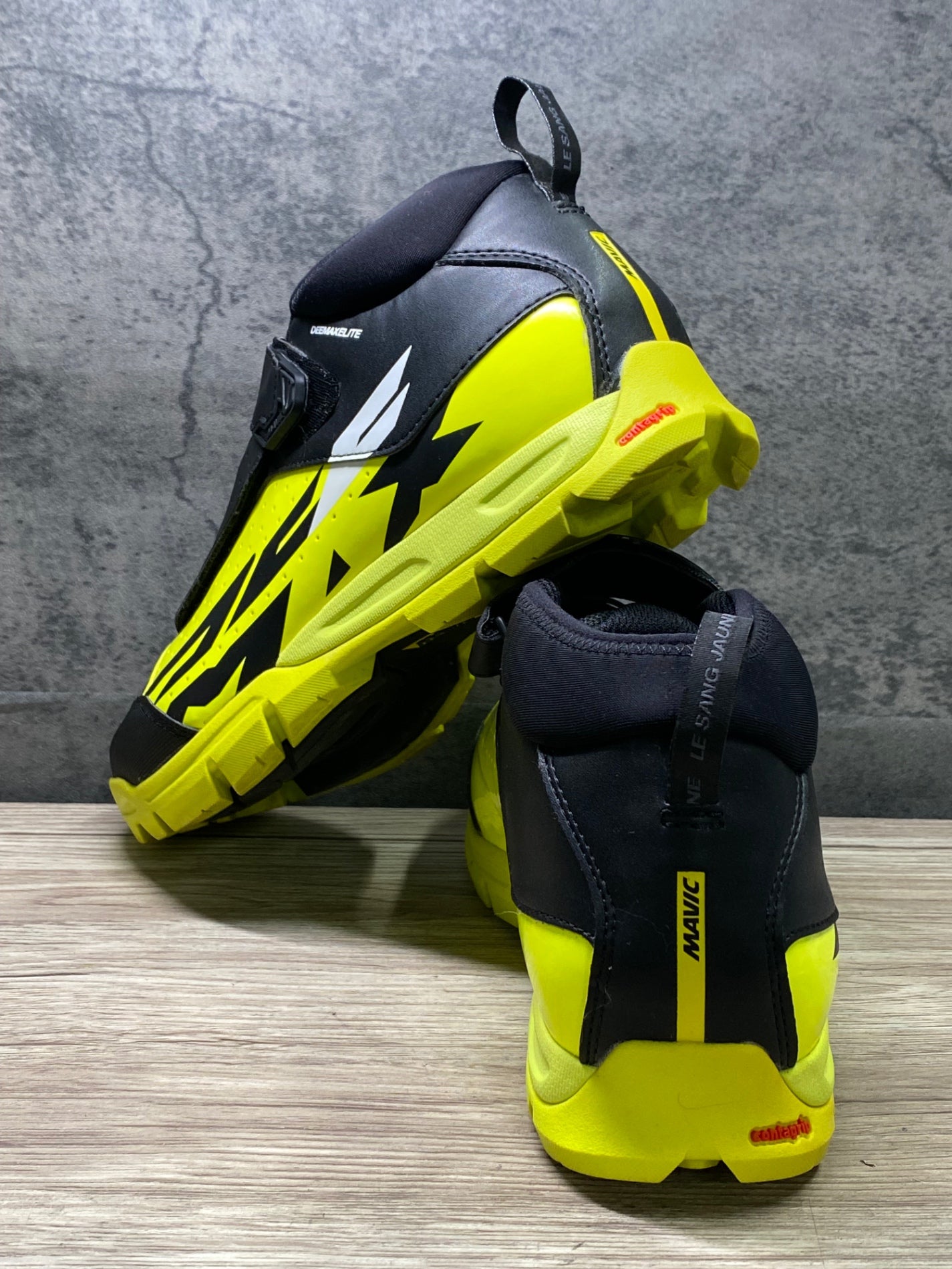 IY809 マヴィック MAVIC DEEMAX ELITE ビンディングシューズ 黒黄 EU42 SPD