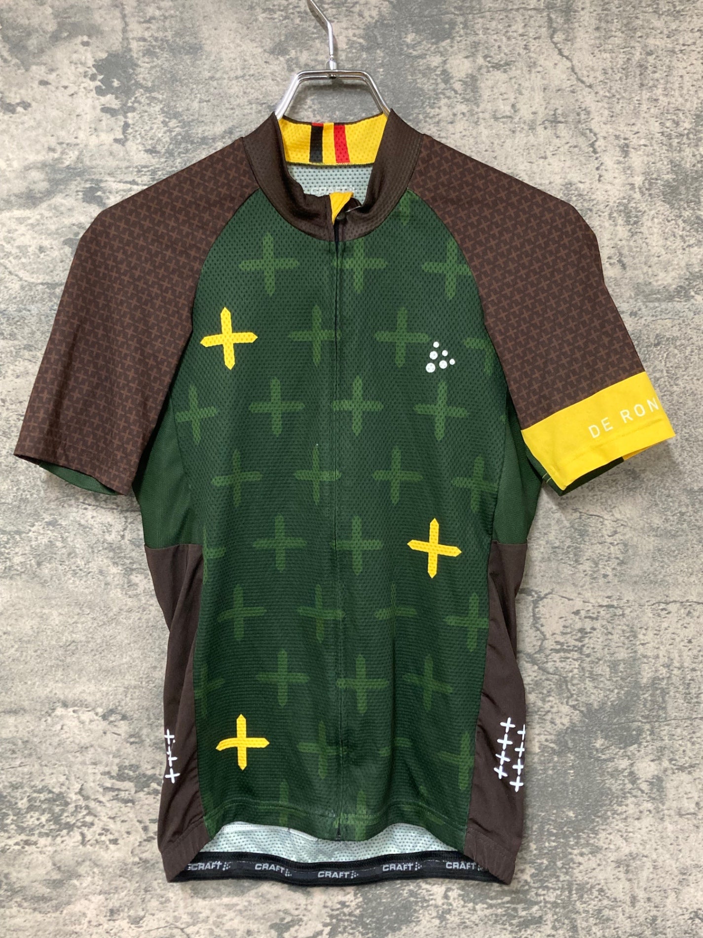 IX953 クラフト CRAFT 半袖 サイクルジャージ 茶緑 S