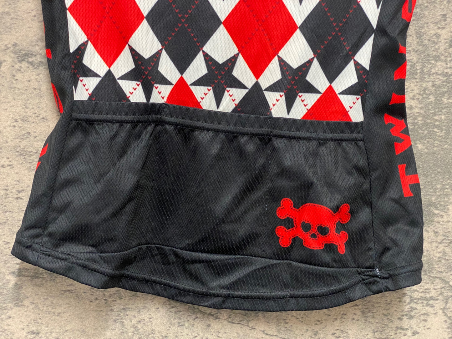 IX824 ツインシックス TWIN SIX 半袖サイクルジャージ XSサイズ 赤黒