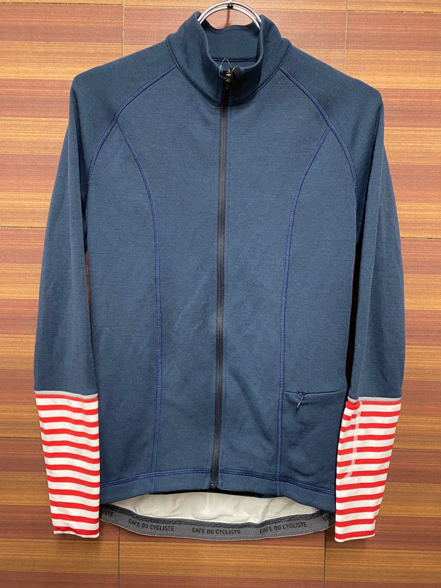 II595 カフェドシクリシテ CAFE DU CYCLISTE Arlette Women 長袖 サイクルジャージ 紺 S