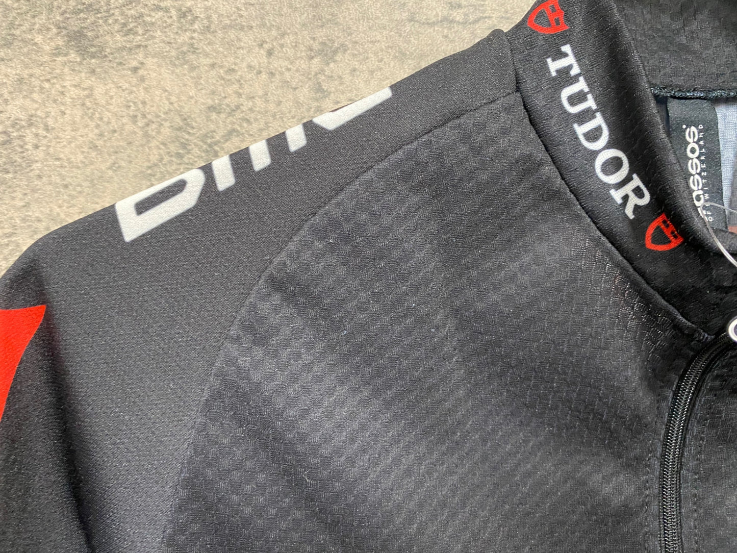 IZ071 アソス ASSOS TUDOR PRO TEAM REPLICA JERSEY 半袖 サイクルジャージ 黒 M ※スレ、ほつれあり