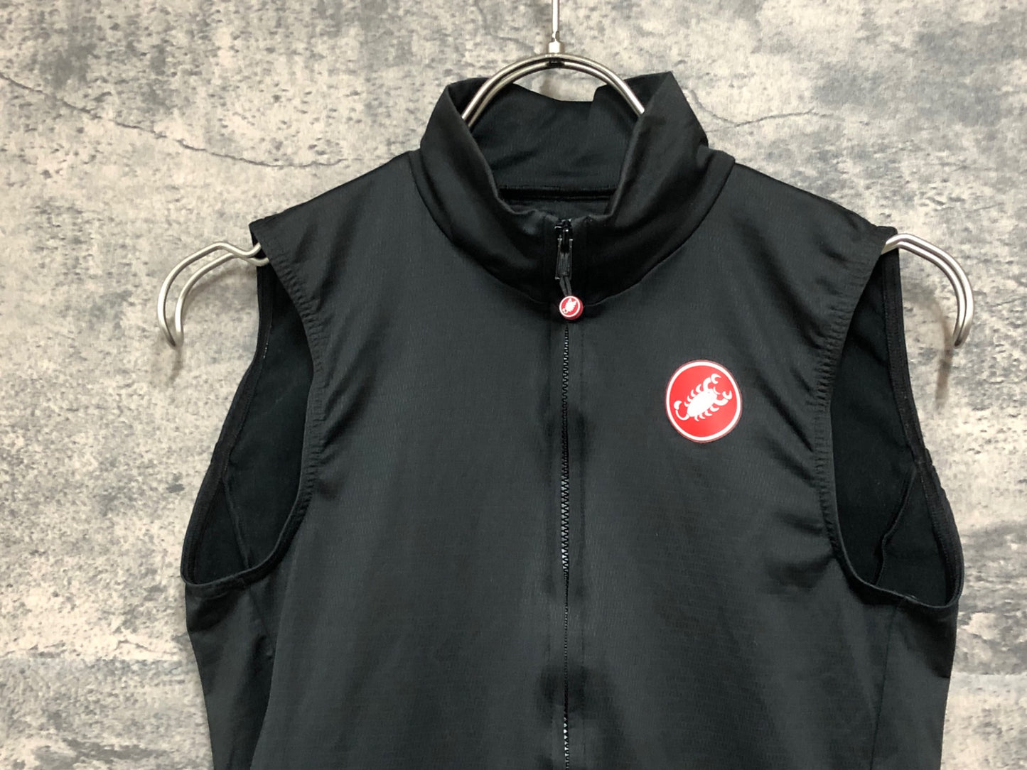 IY192 カステリ CASTELLI ジレ サイクルベスト 黒 S 裏起毛