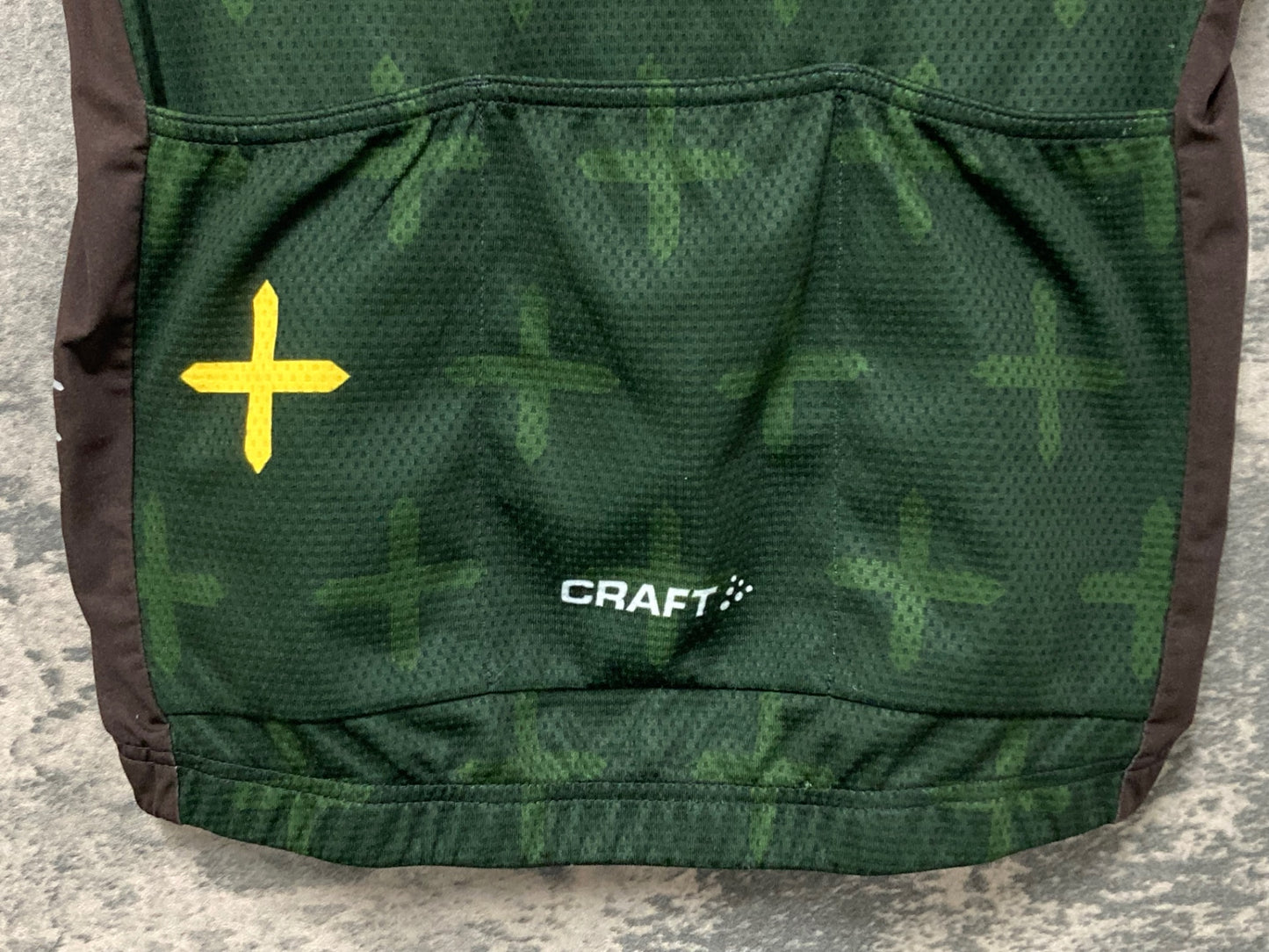 IX953 クラフト CRAFT 半袖 サイクルジャージ 茶緑 S
