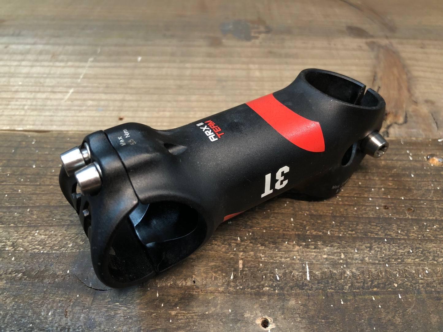 IP580 3T ARX ⅡTEAM アルミ ステム 黒 赤 80mm Φ31.8 OS 17°