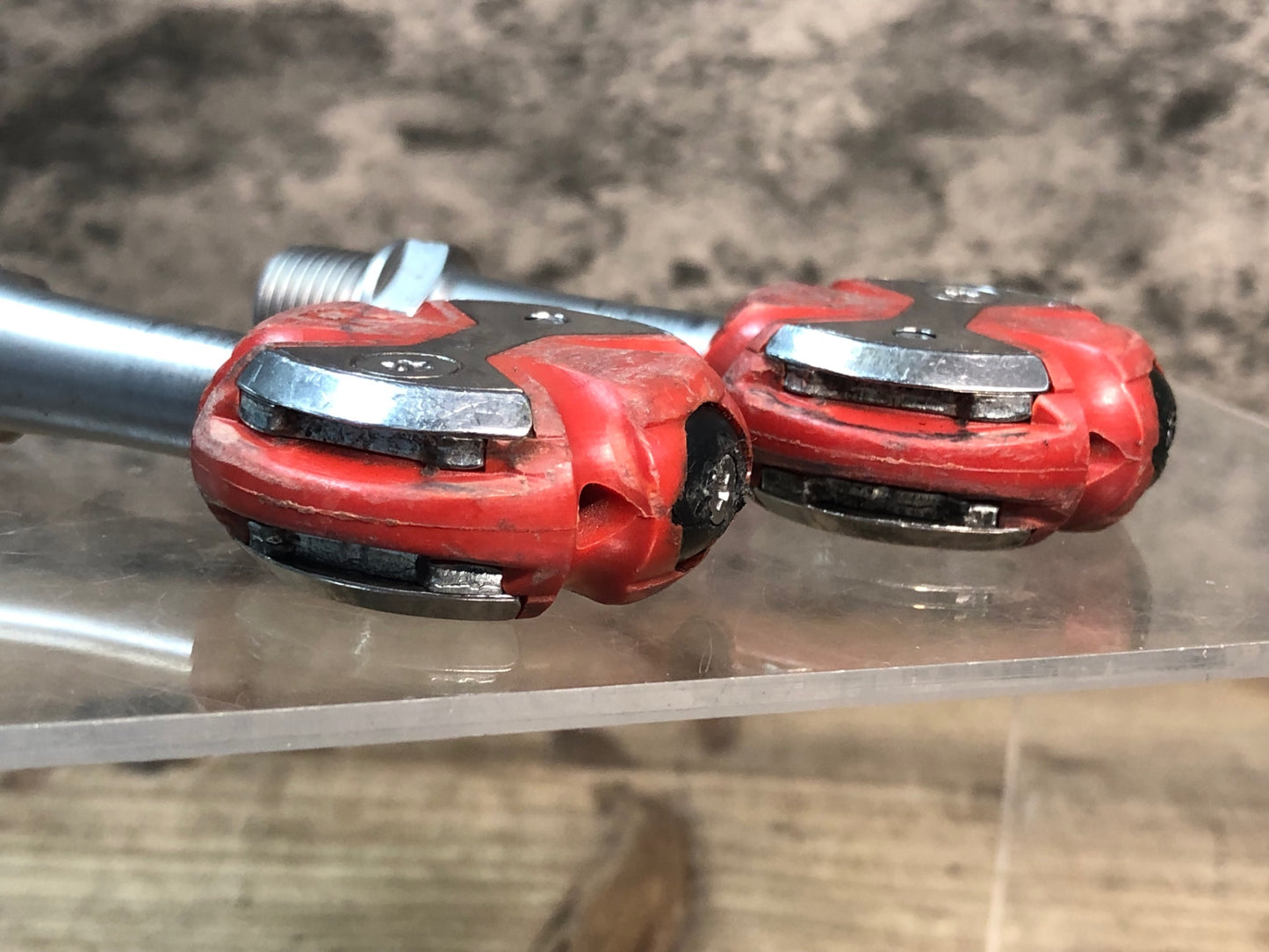IW986 スピードプレイ speedplay ステンレスシャフト 赤 ビンディングペダル