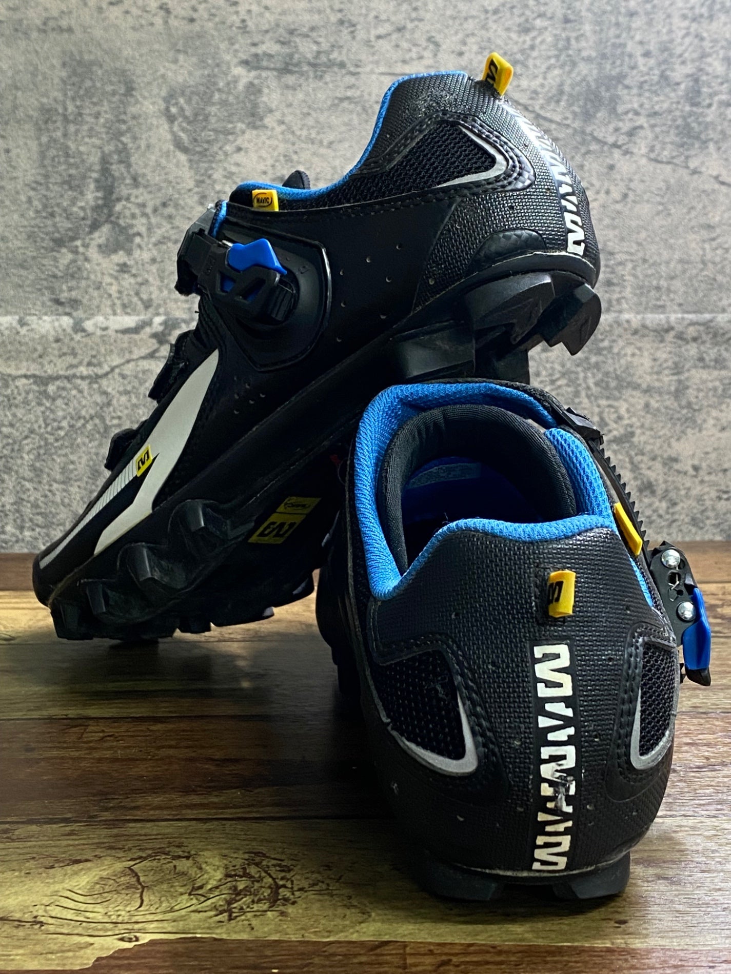 IY810 マヴィック MAVIC ビンディングシューズ SPD 黒青 EU42 2/3