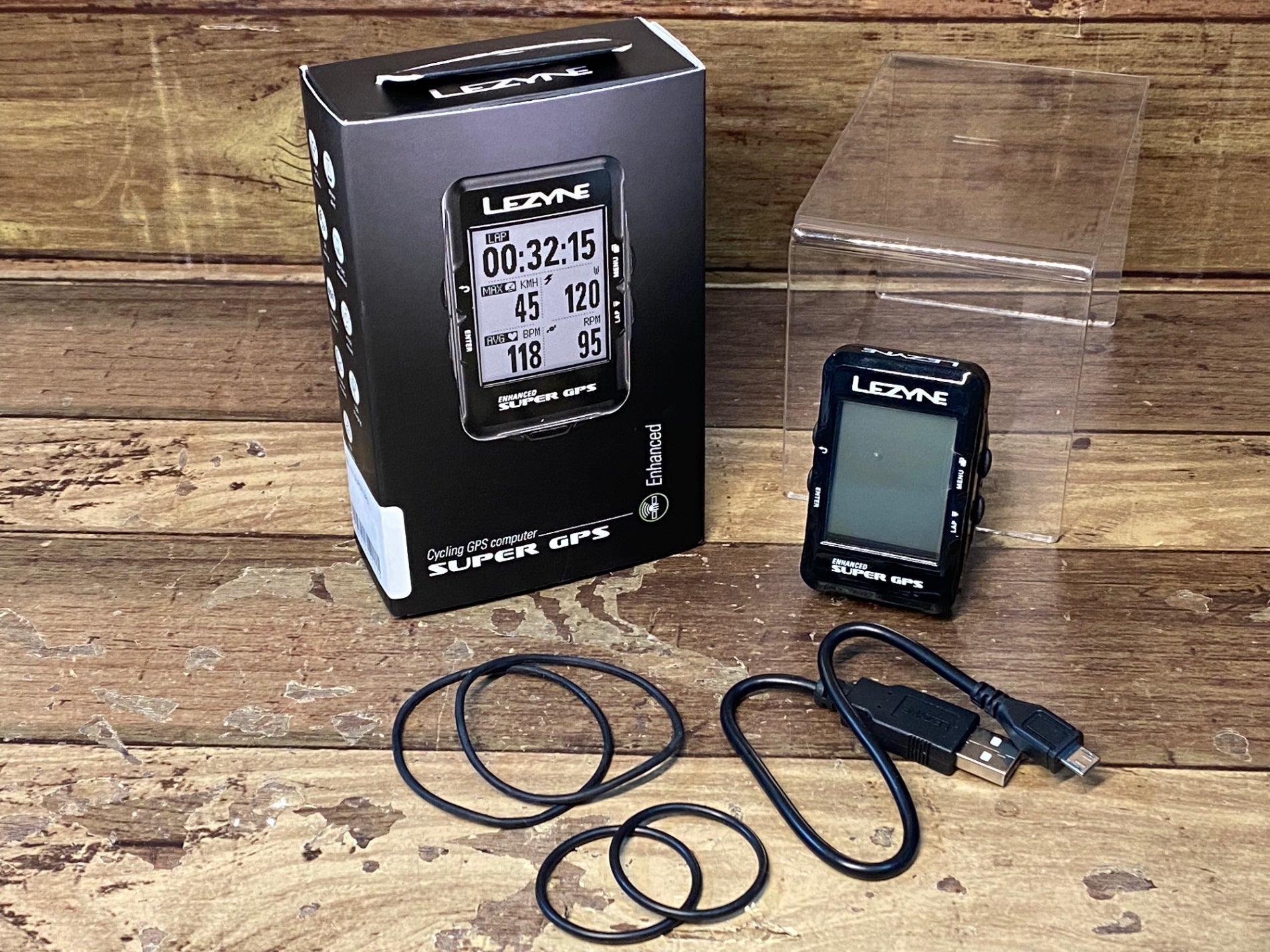 HT027 レザイン LEZYNE SUPER GPS サイクルコンピューター 黒 充電口カバー欠損 – BICI AMORE EQ STORE