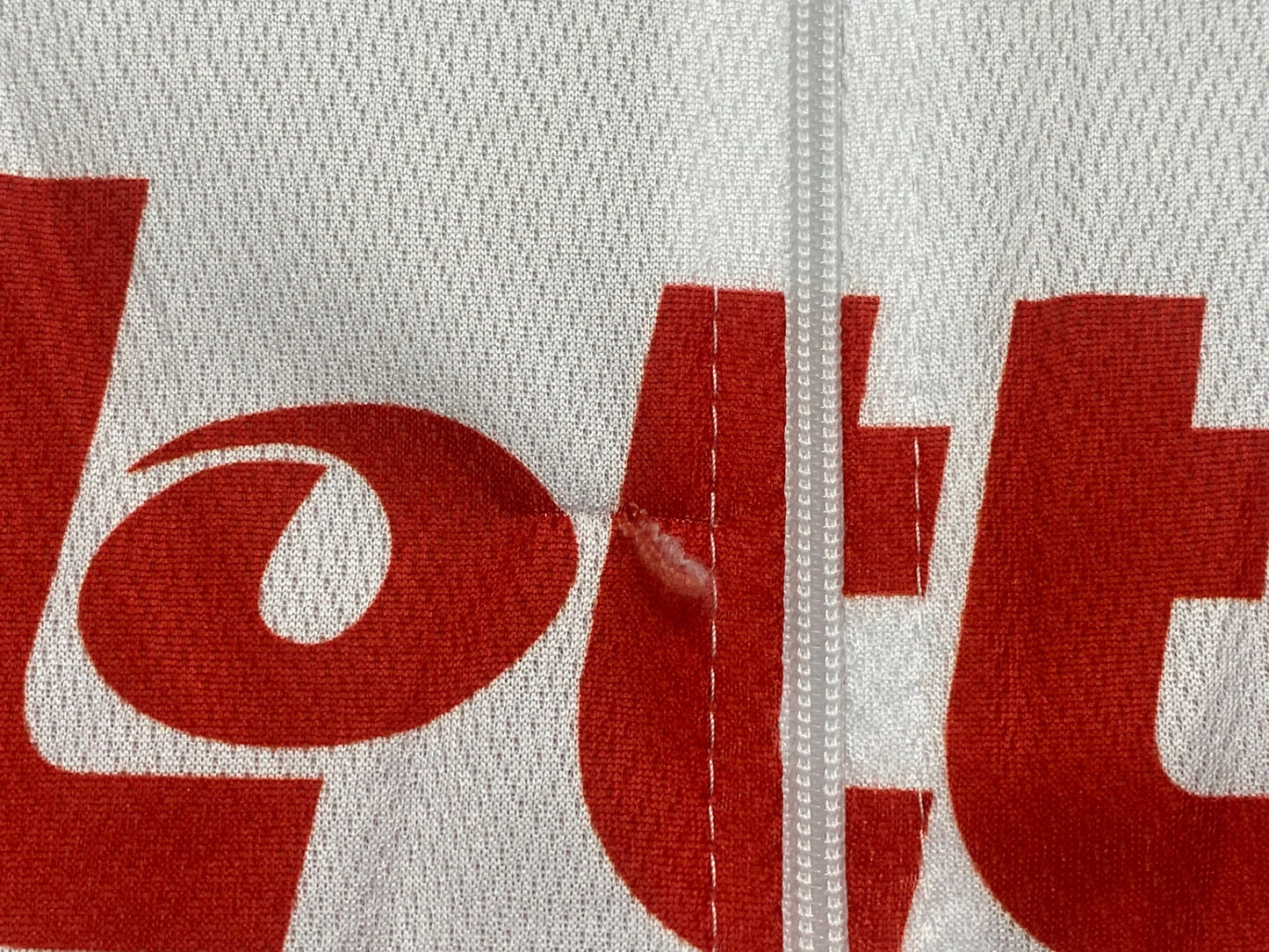 IZ388 フェルマルク vermarc 半袖 サイクルジャージ 白 赤 Lotto SOUDAL